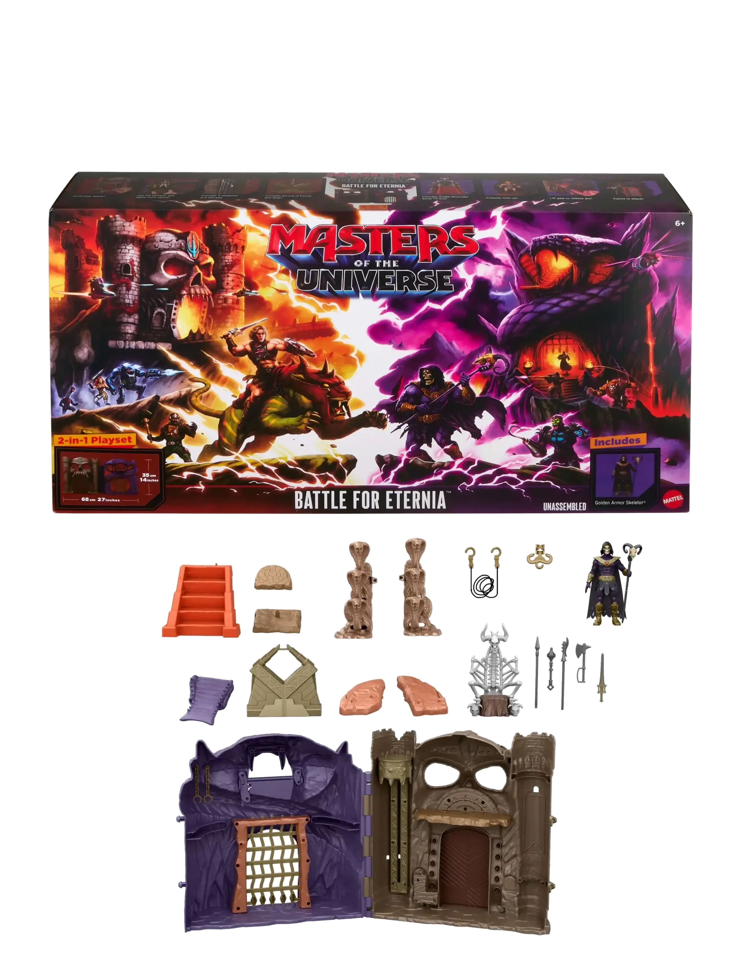 Motu Battle for Eternia Playset, Castle Grayskull, Snake Mountain & Skeletor - Neuheiten - MULTICOLOR / brown