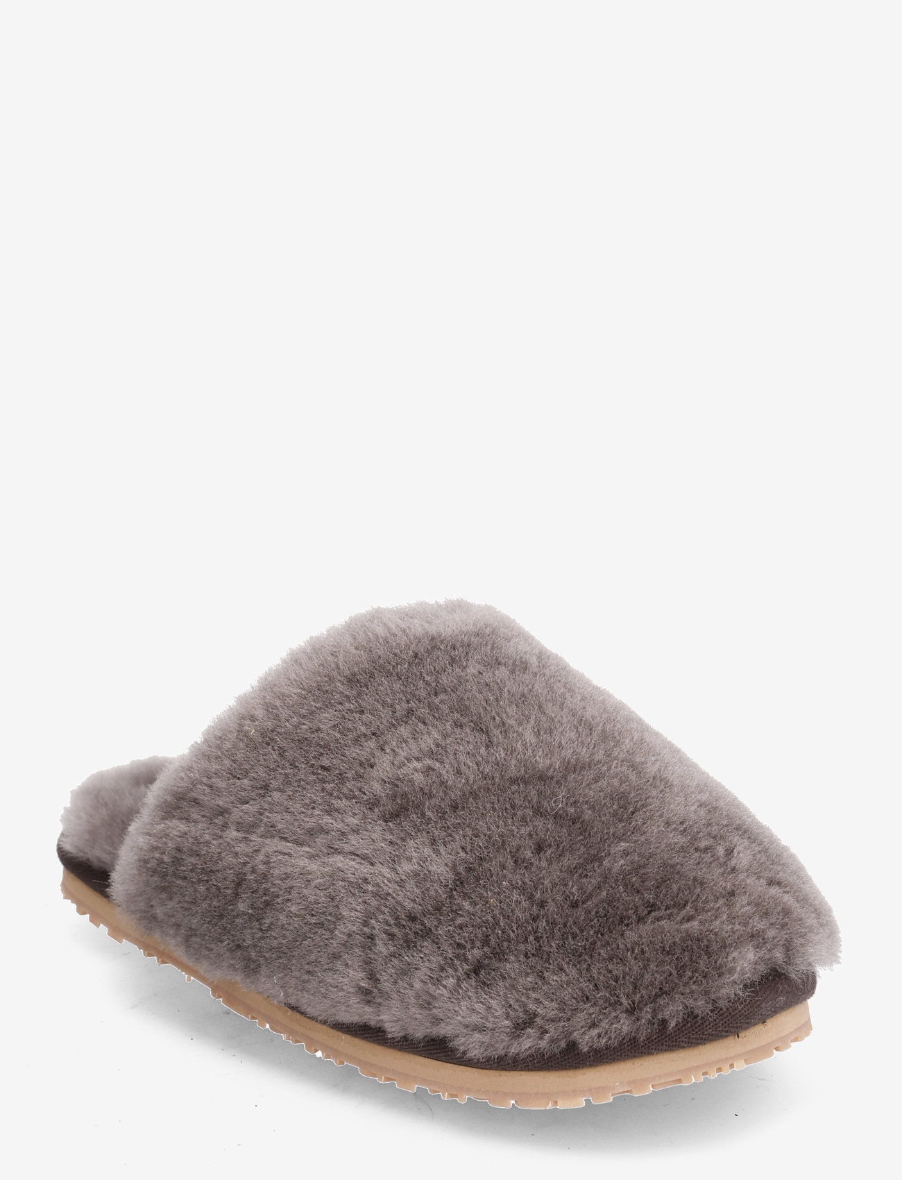 MOU - Closed Toe sheepskin fur slipper - verjaardagscadeaus - charcoal - 0