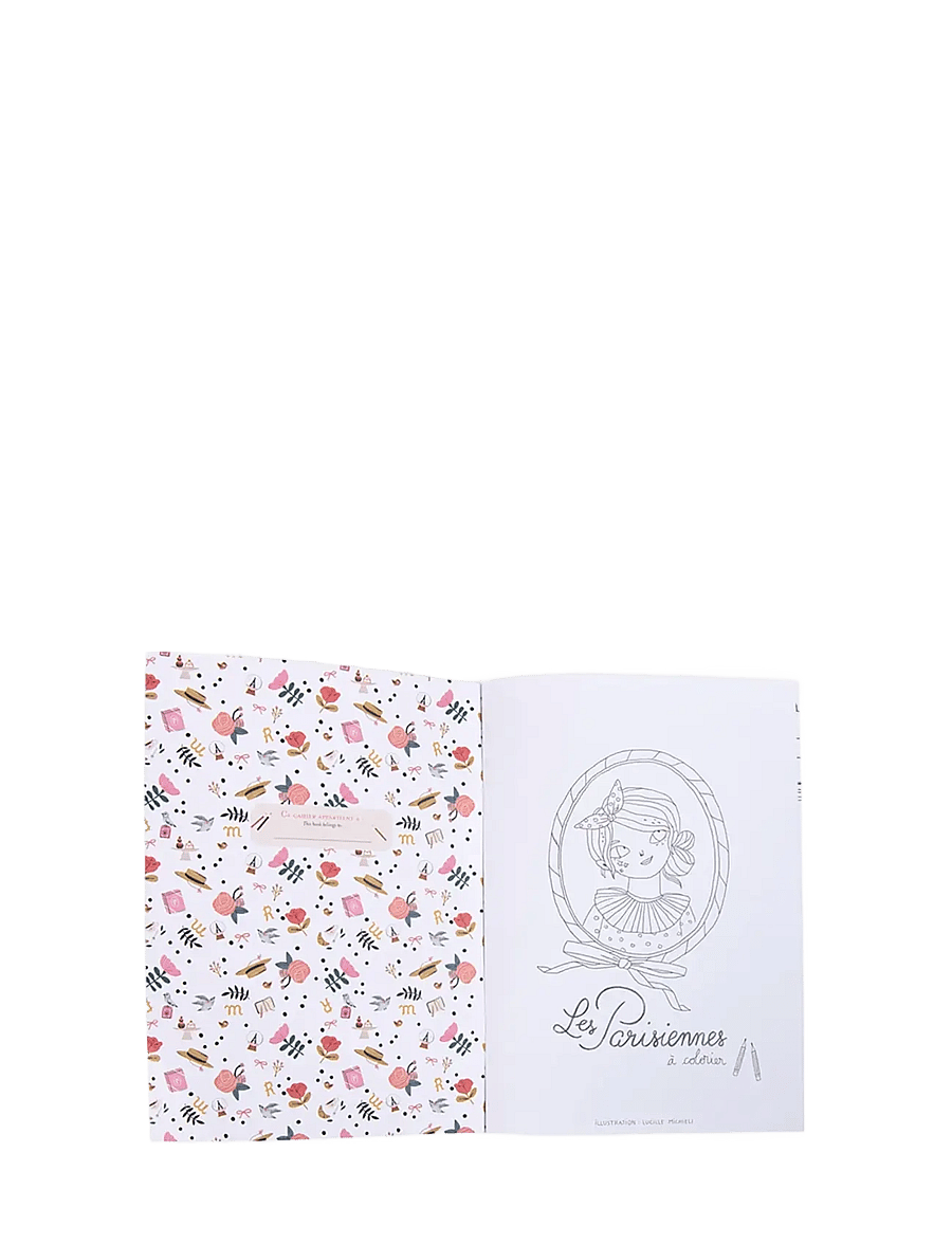 Moulin Roty - Colouring Book 36 pages - Les Parisiennes - målar- & pysselböcker - pink - 1