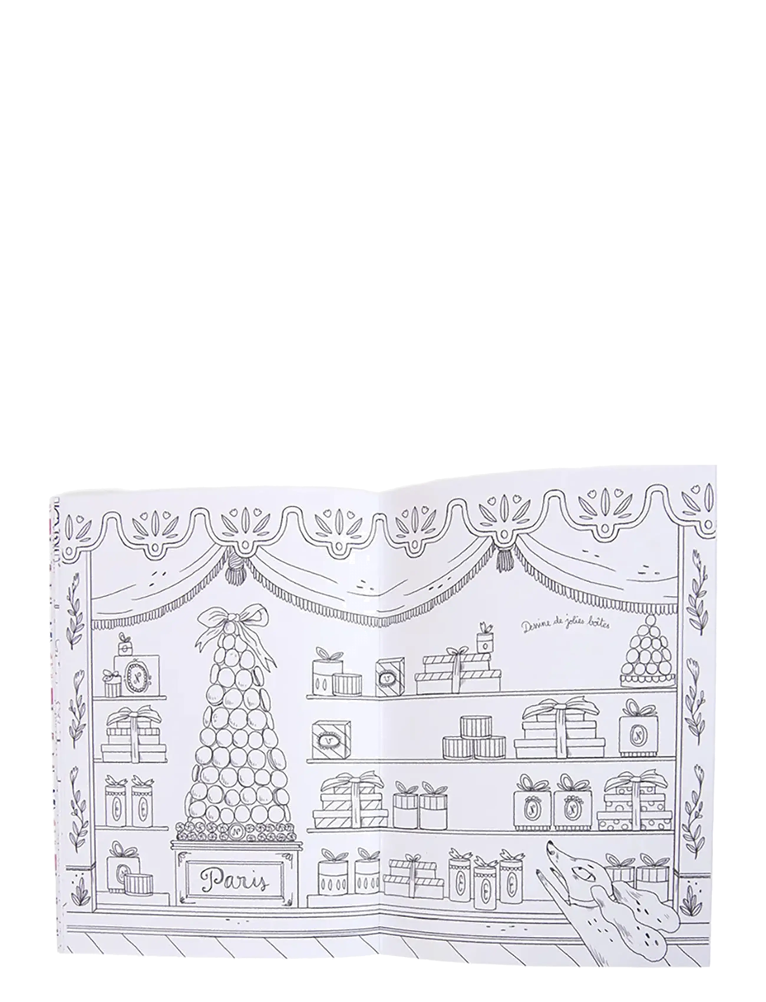 Moulin Roty - Colouring Book 36 pages - Les Parisiennes - steam-leikföng - pink - 2