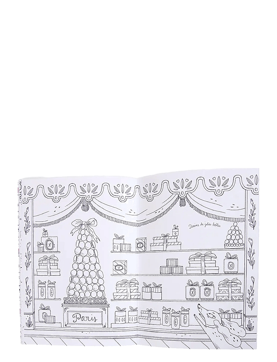 Moulin Roty - Colouring Book 36 pages - Les Parisiennes - målar- & pysselböcker - pink - 2