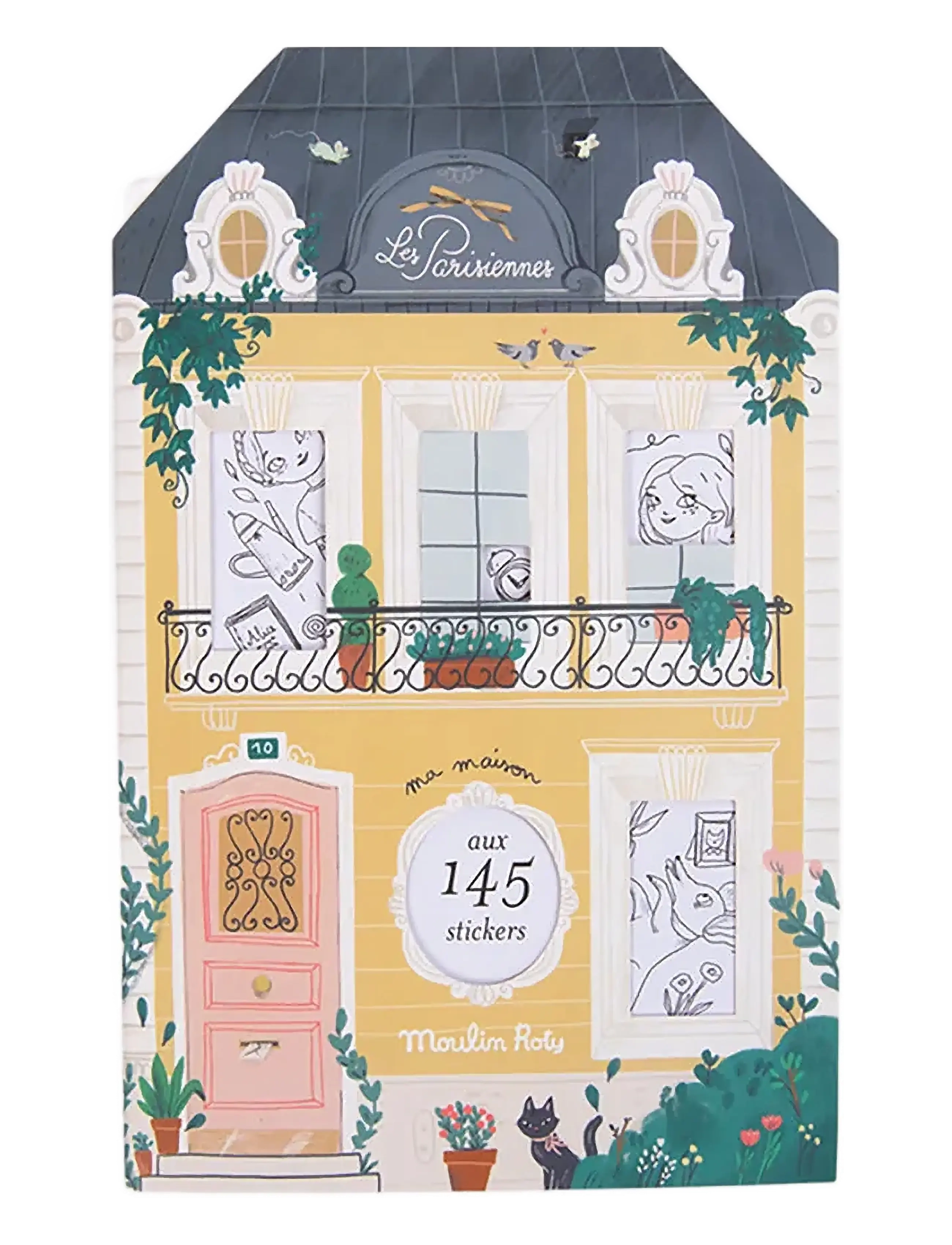 Moulin Roty Colouring Book With 145 Stickers Les Parisiennes, Børn, Coloring & Craft Books, Multi/mønstret, Str: ONE SIZE