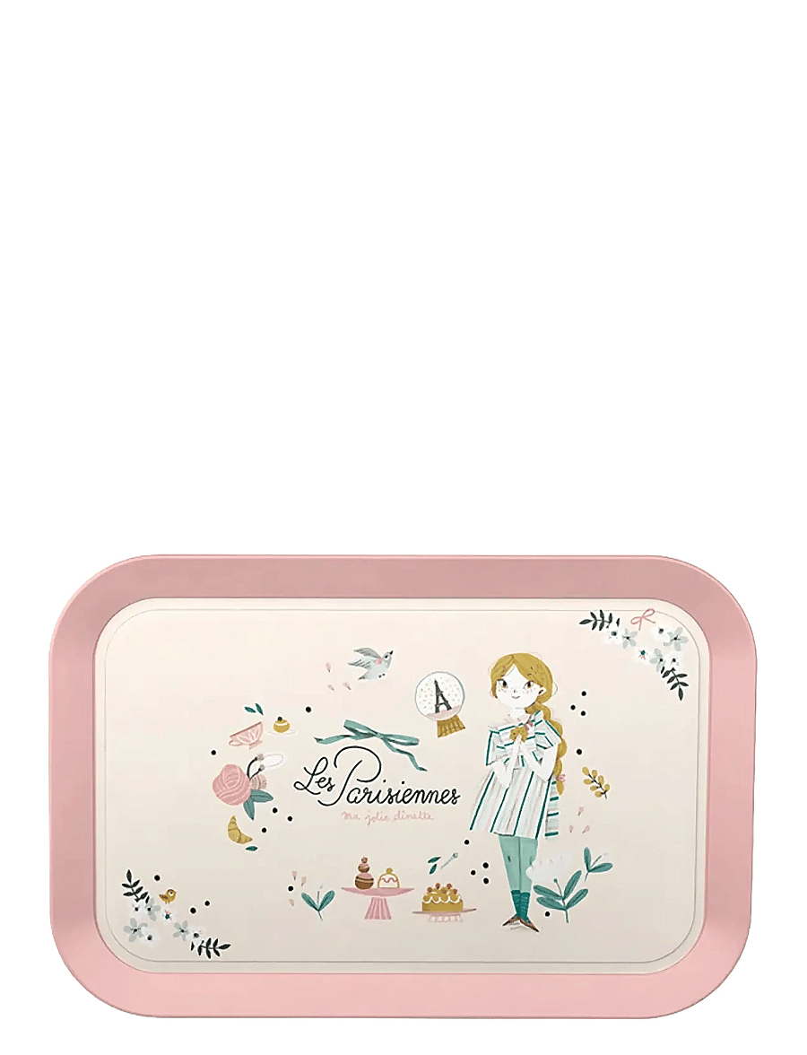 Moulin Roty - Tea Set in Carry Case 14 pcs - Les Parisiennes - kaffe & teserviser - pink - 2
