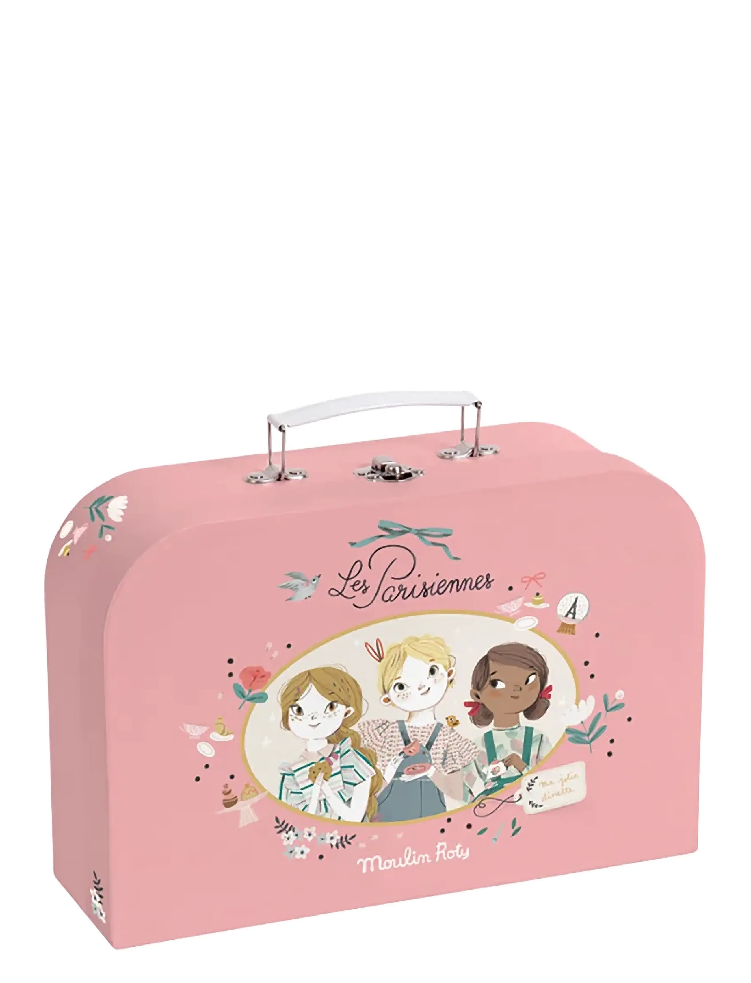 Moulin Roty - Tea Set in Carry Case 14 pcs - Les Parisiennes - kaffi- og tesett - pink - 3