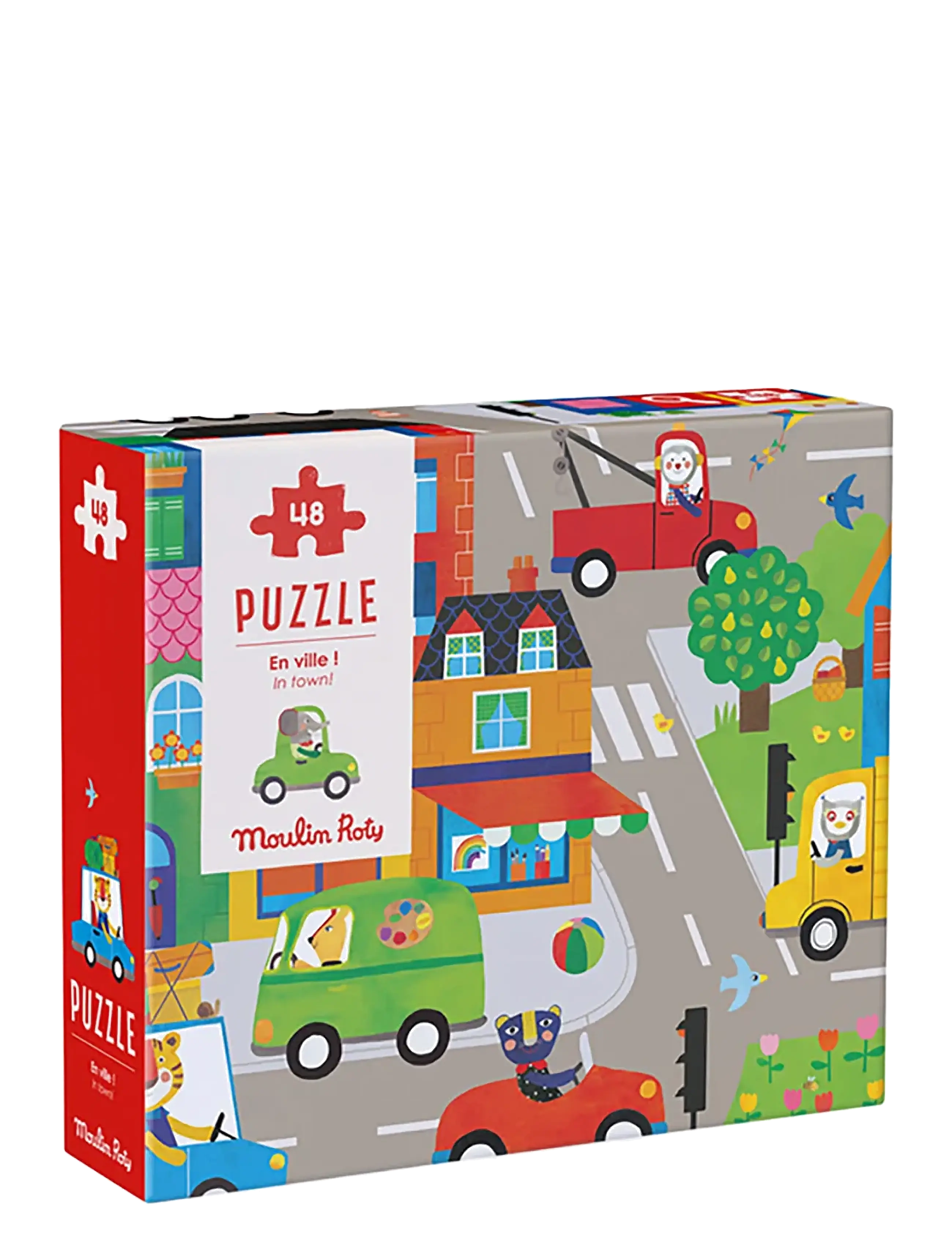 Moulin Roty - Puzzle 48 pcs - In Town - Les Popipop - pussel - multi - 1