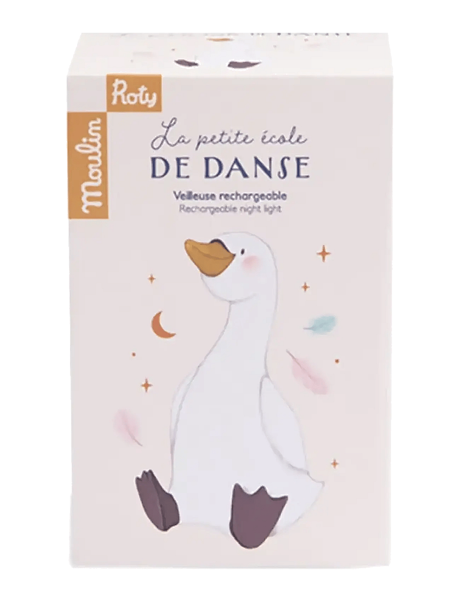Moulin Roty - Night Light - Swan Baby (USB rechargeable) - La Petite Ecole de Danse - nattlampor - white - 2