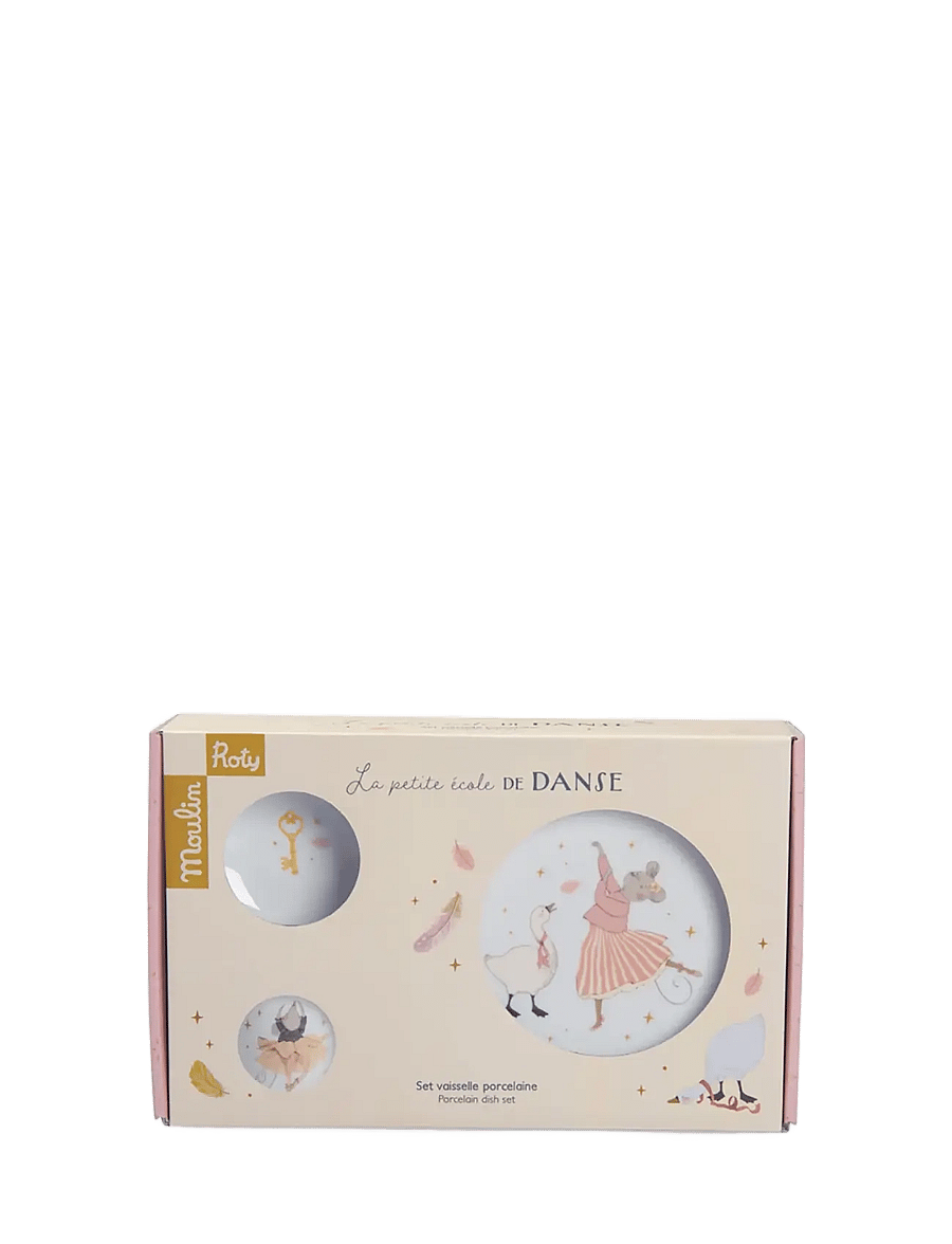 Moulin Roty - Porcelain Dish Set - La Petite Ecole de Danse - tallrikar - white - 4