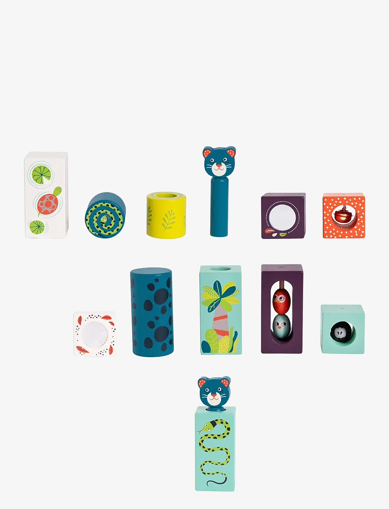 Moulin Roty - Stack-up Activity Cubes - Dans la Jungle - stackable blocks - multi - 2