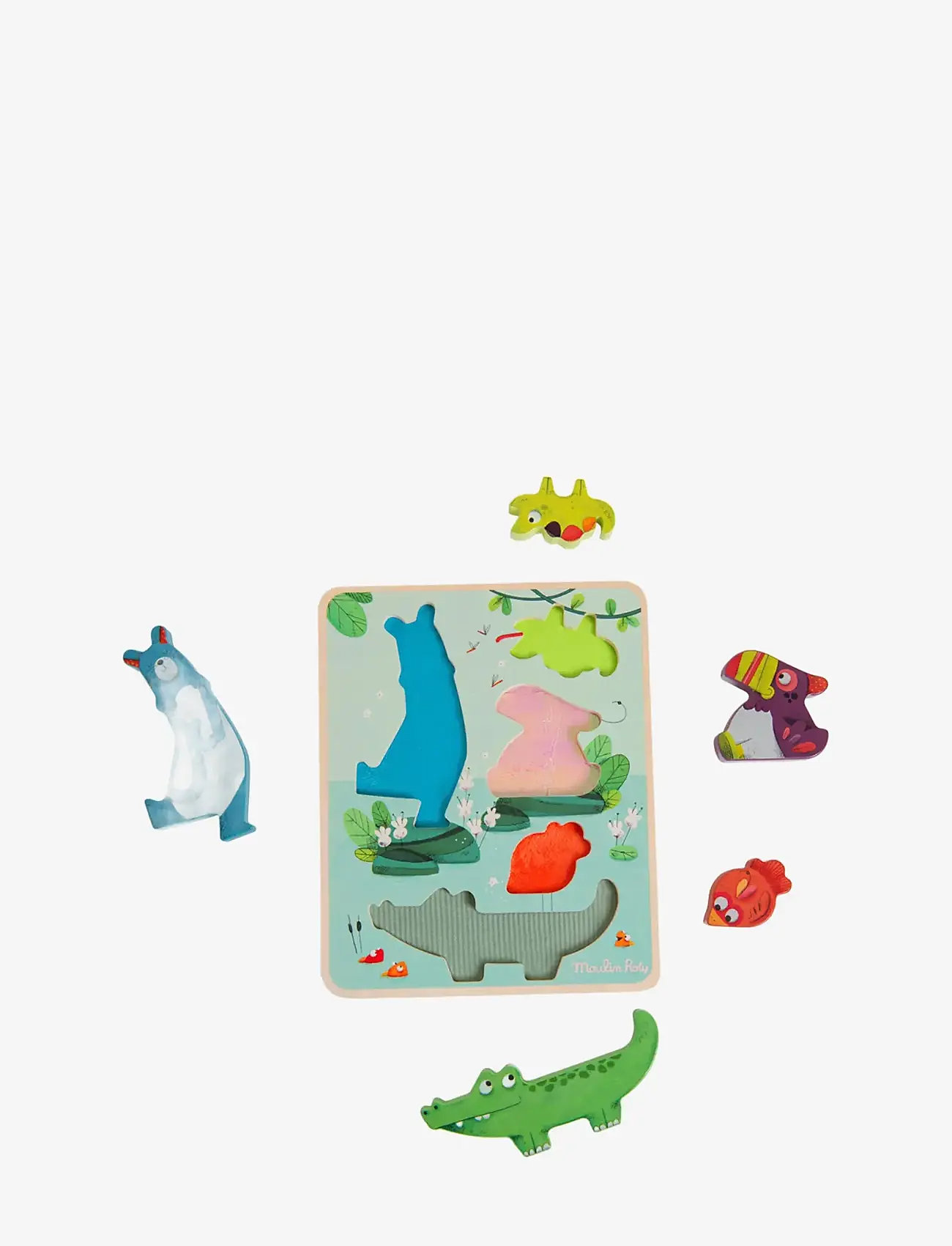 Moulin Roty - Sensory Puzzle 5 pcs -  Dans la Jungle - green - 2