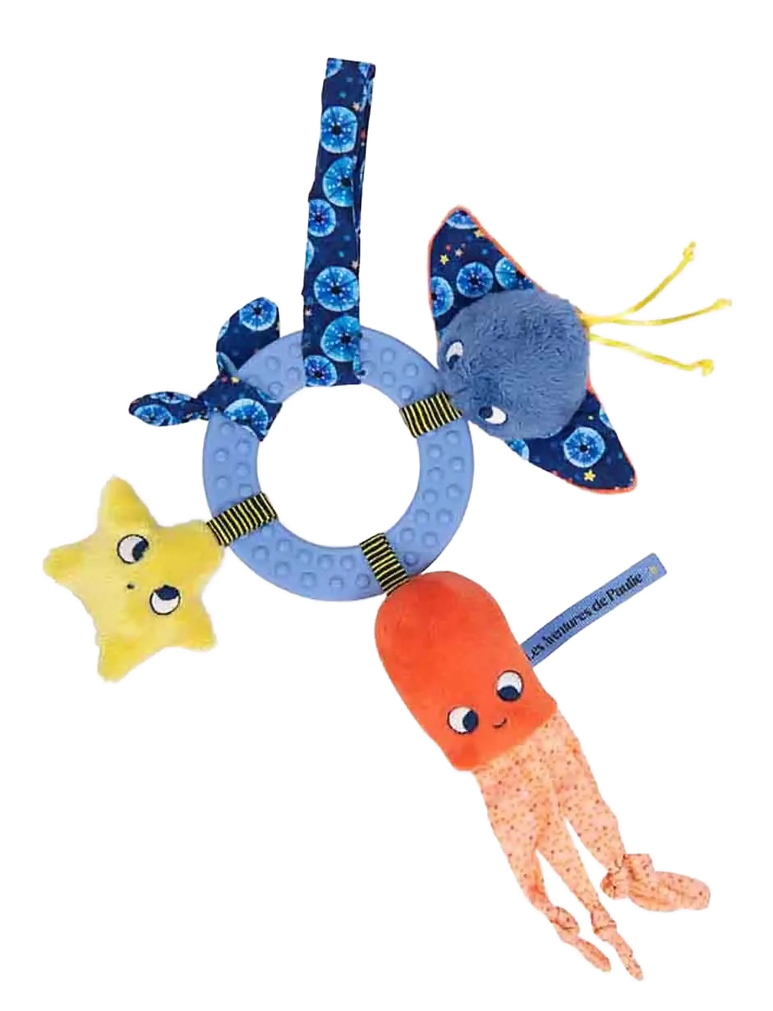 Moulin Roty Activity Rattle with Ocean Animals - Les Aventures de Paulie - Rangler - BLUE / multi