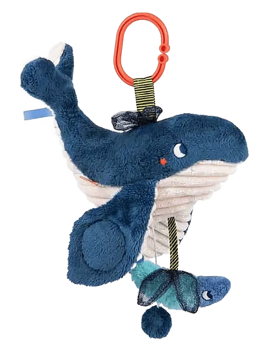 Moulin Roty - Musical Whale 29 cm - Les Aventures de Paulie - speldosor - navy - 0