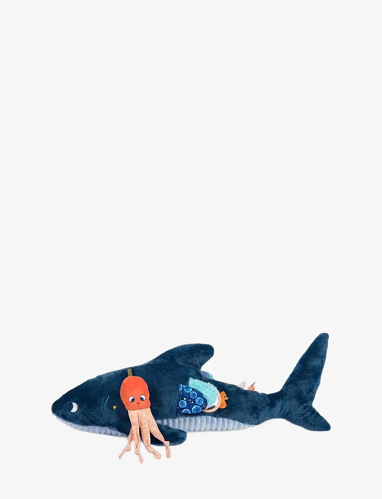 Moulin Roty - Large Activity Shark 58 cm - Les Aventures de Paulie - tøjdyr - navy - 0