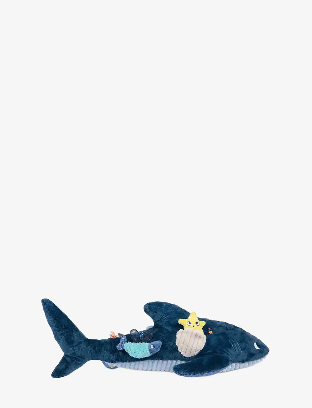 Moulin Roty - Large Activity Shark 58 cm - Les Aventures de Paulie - tøjdyr - navy - 1