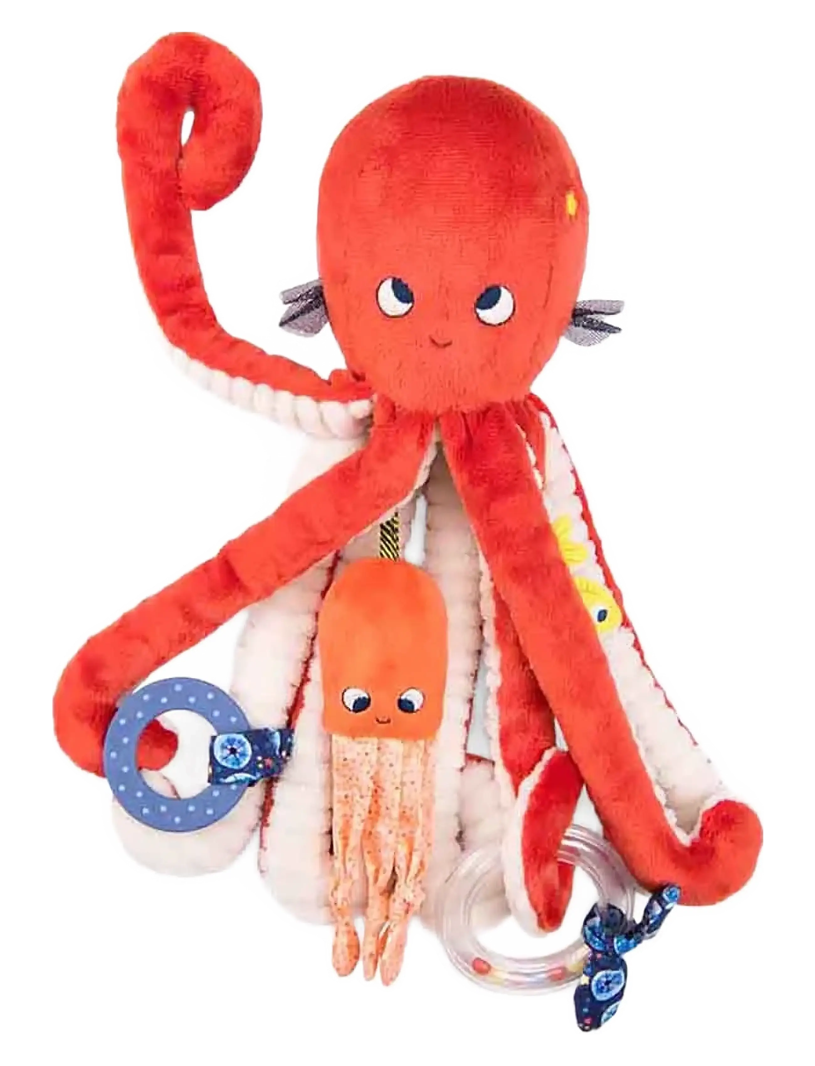 Moulin Roty - Activity Octopus 35 cm - Les Aventures de Paulie - mjukisdjur - red - 1