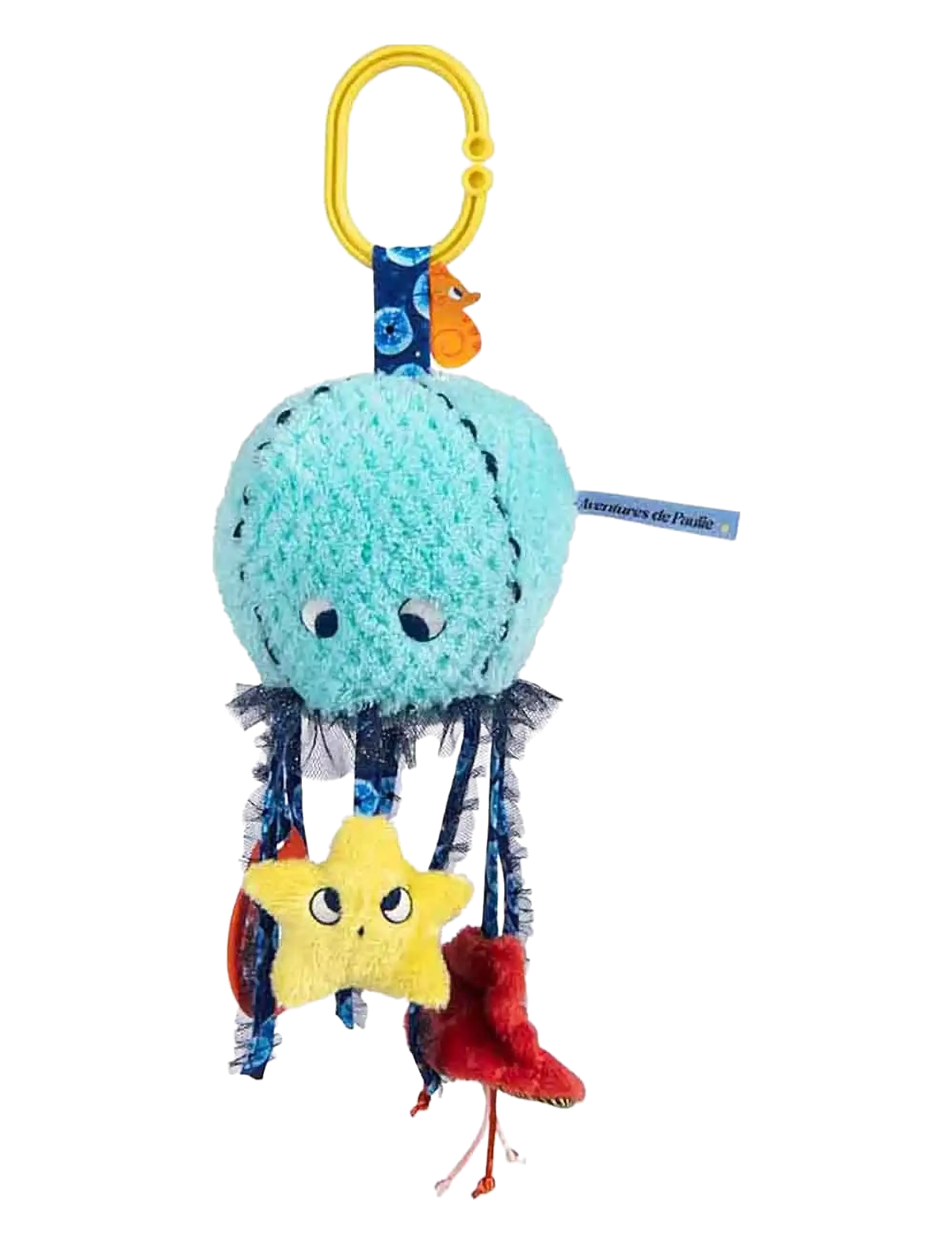 Moulin Roty Hanging Activity Toy - Jellyfish 31 cm - Les Aventures de Paulie - Rangler - TURQOUISE / multi