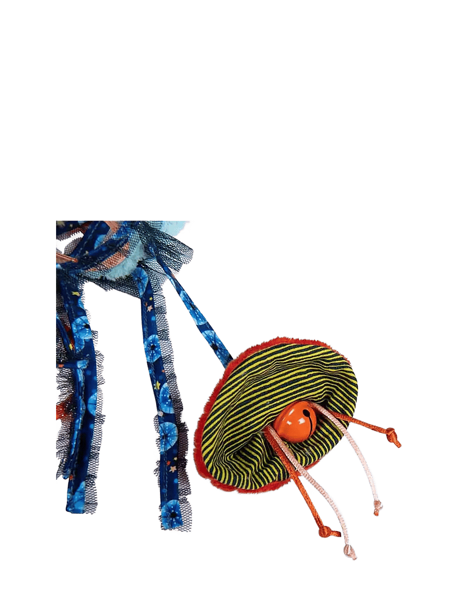 Moulin Roty - Hanging Activity Toy - Jellyfish 31 cm - Les Aventures de Paulie - skallror - turqouise - 3
