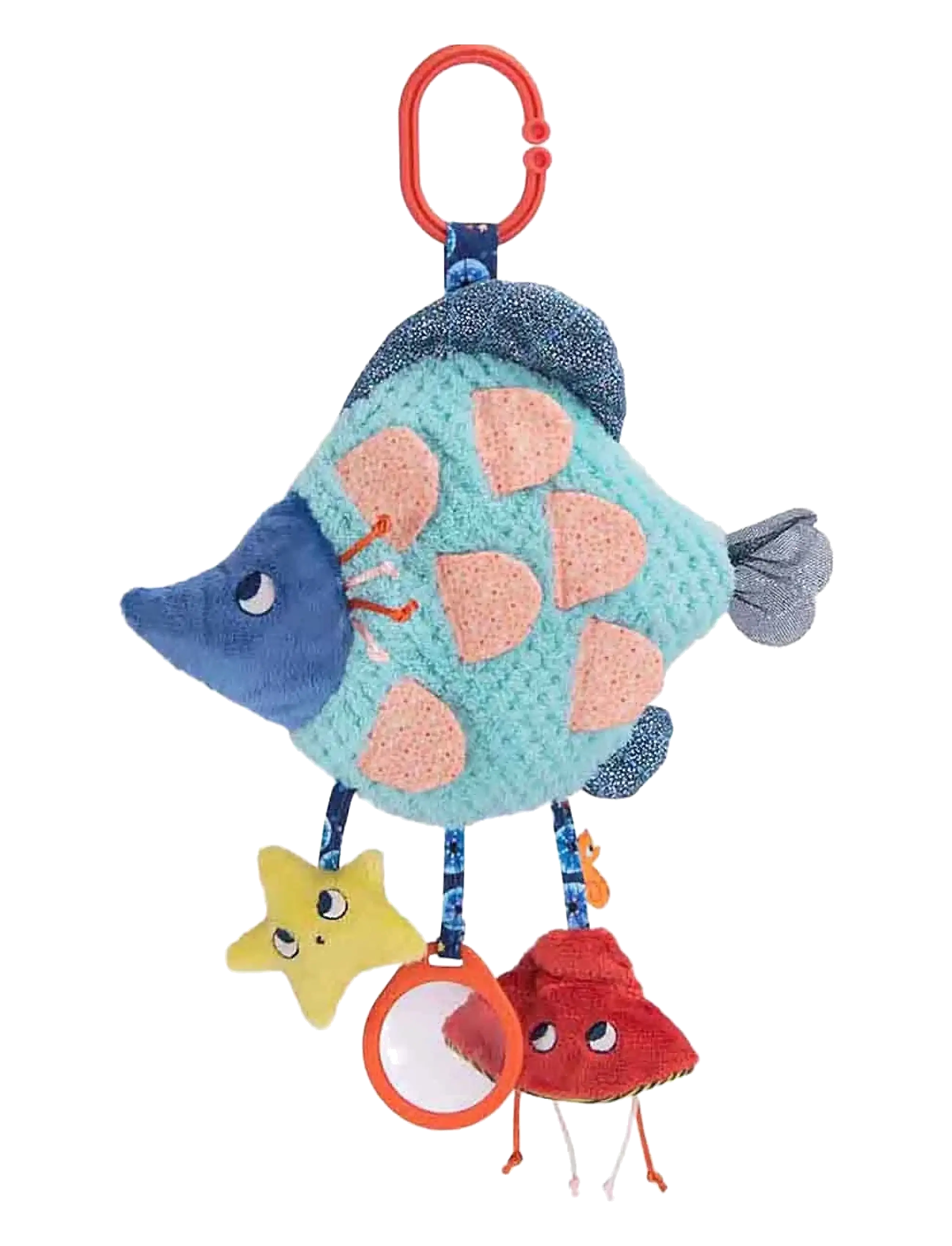 Moulin Roty Hanging Activity Toy - Blue Fish 40 cm - Les Aventures de Paulie - Julklappar till barn - BLUE / multi