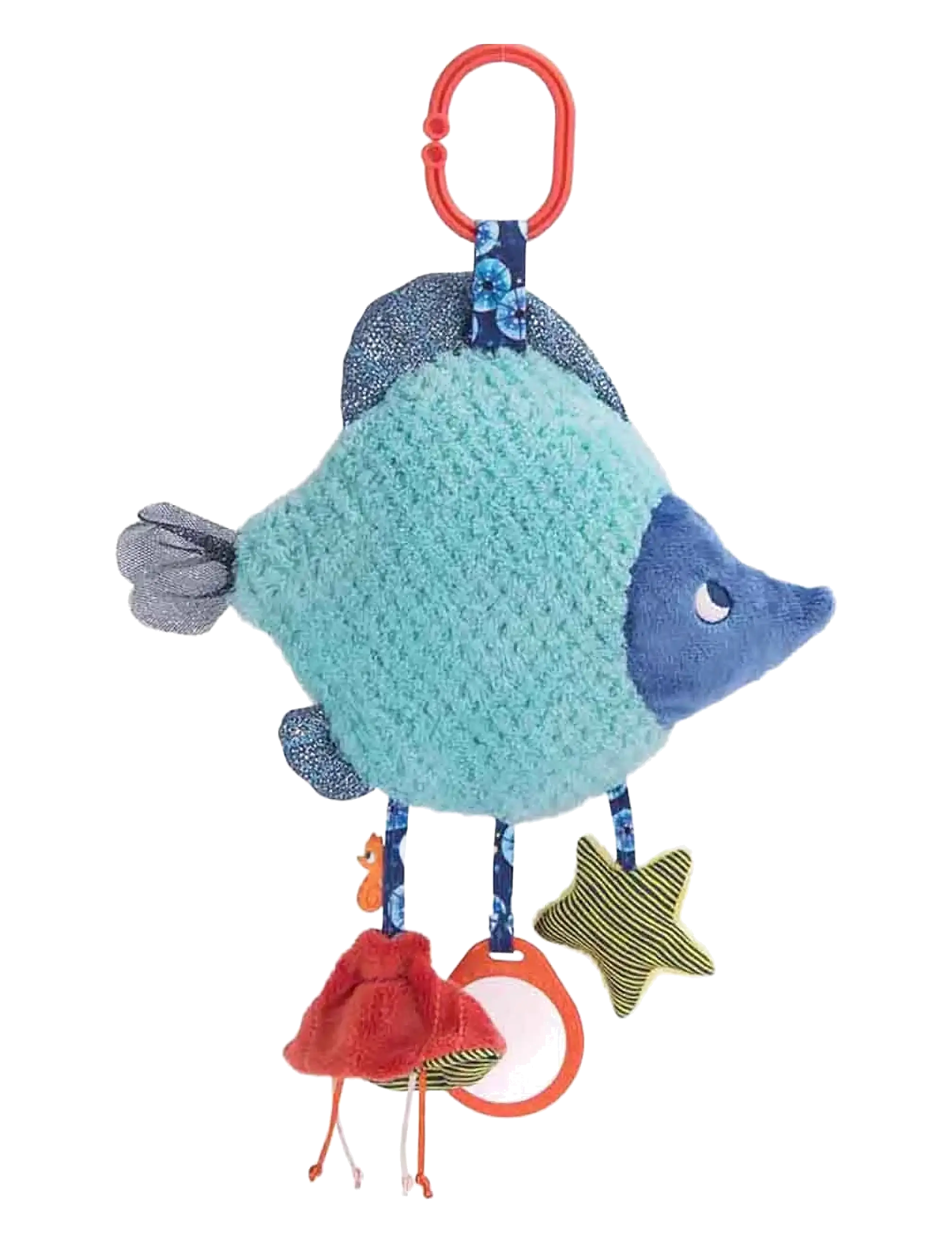 Moulin Roty - Hanging Activity Toy - Blue Fish 40 cm - Les Aventures de Paulie - rangler - blue - 1