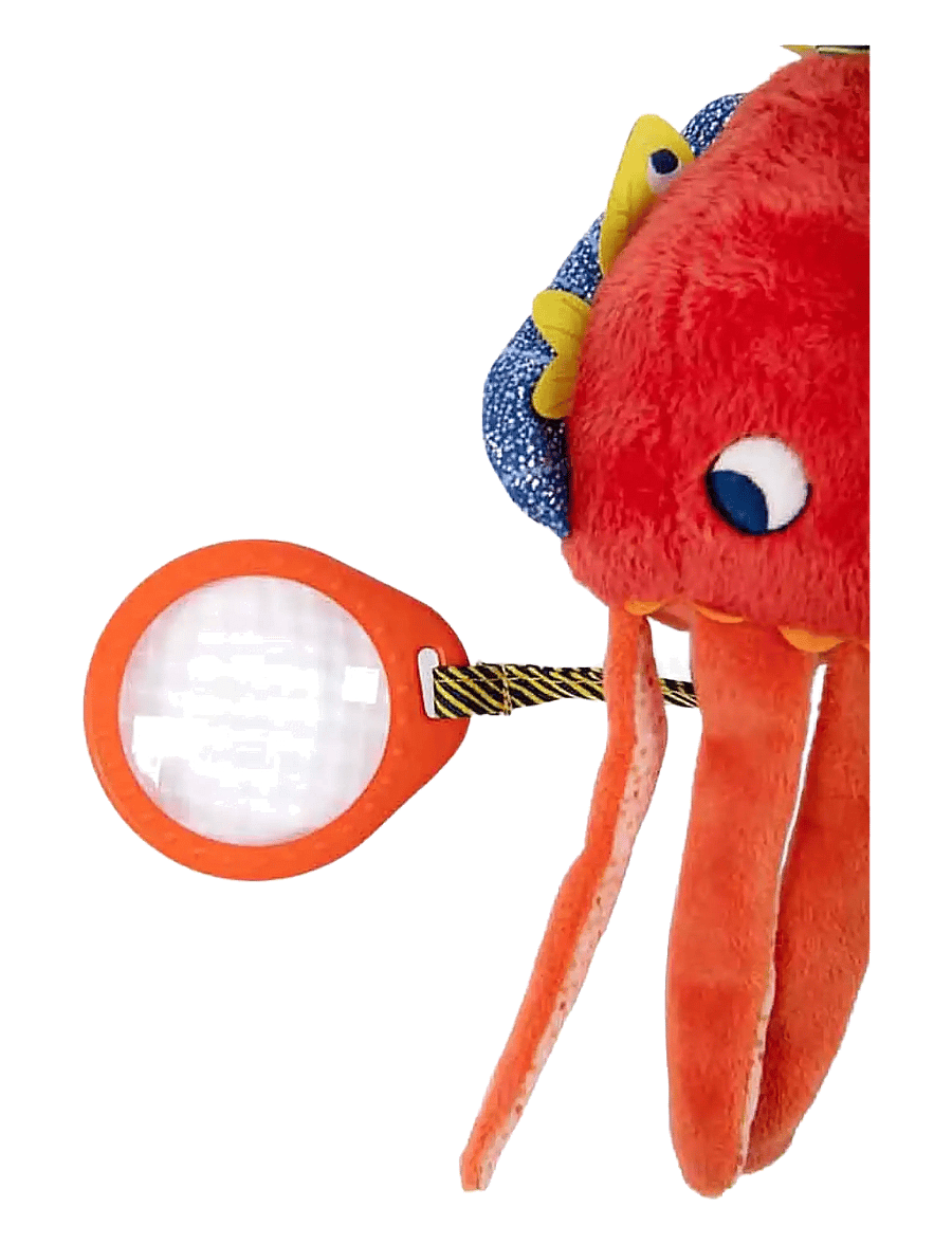 Moulin Roty - Activity Rattle - Cuttlefish - Les Aventures de Paulie - bamser - red - 2