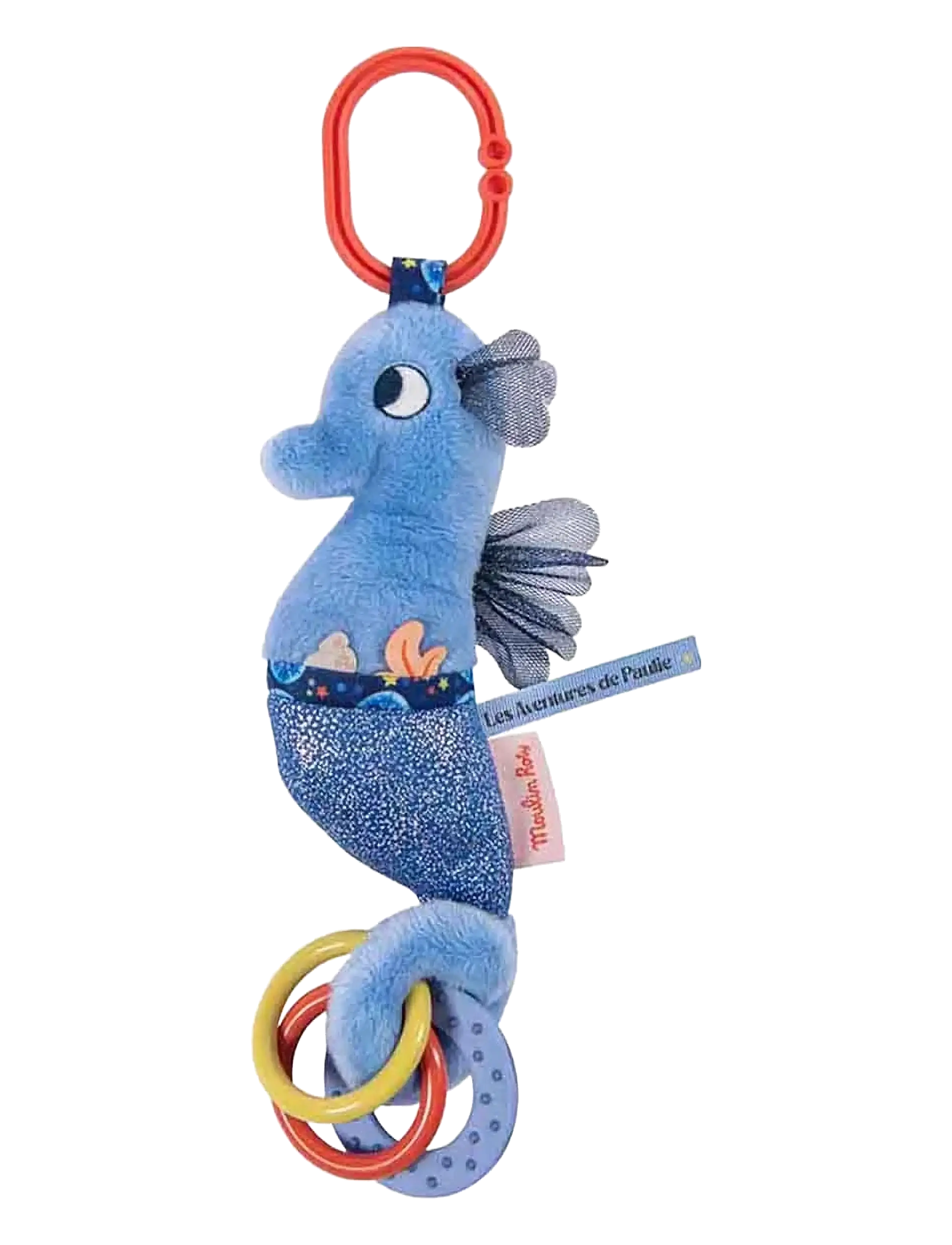 Moulin Roty Activity Rattle - Sea Horse - Les Aventures de Paulie - Julklappar till barn - BLUE / blue