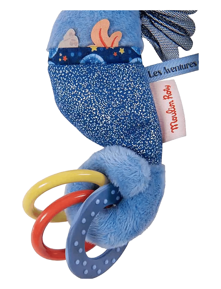 Moulin Roty - Activity Rattle - Sea Horse - Les Aventures de Paulie - skallror - blue - 2