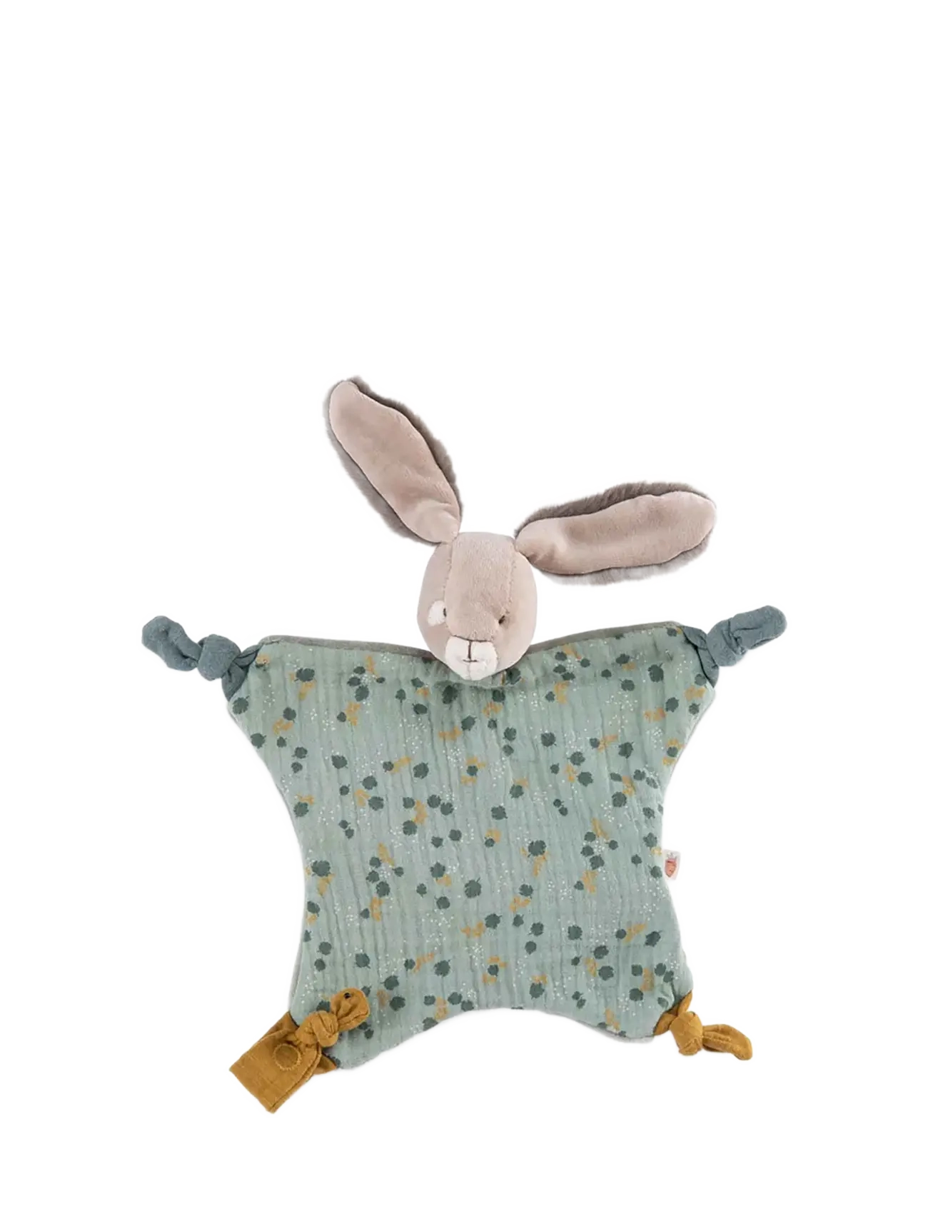 Moulin Roty Comforter With Rabbit - Sage - Trois Petits Lapins, One Size, Blue, Babysøvn > Nusseklude, Børn