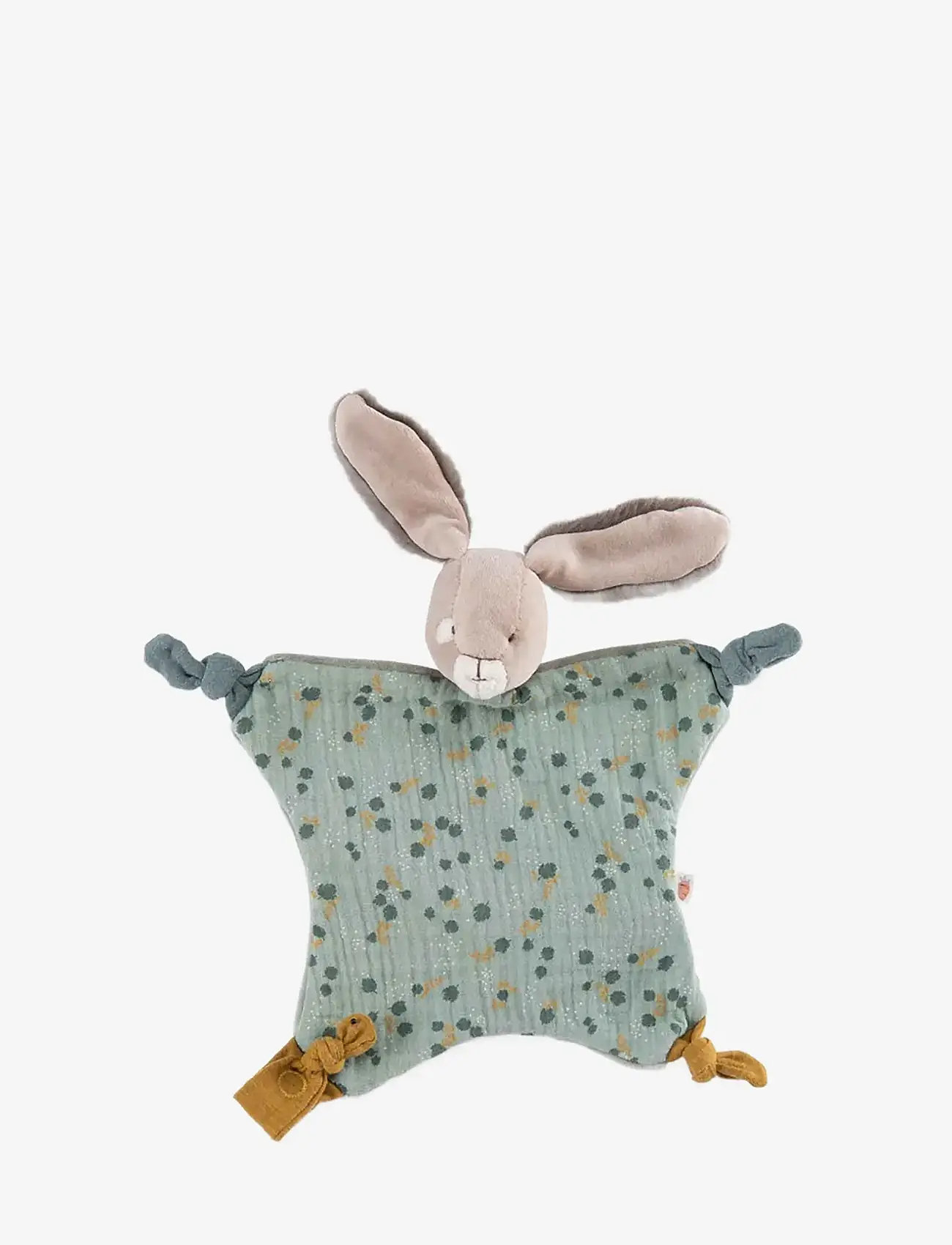 Moulin Roty - Comforter with Rabbit - Sage - Trois Petits Lapins - cuddle blankets - salvie - 0