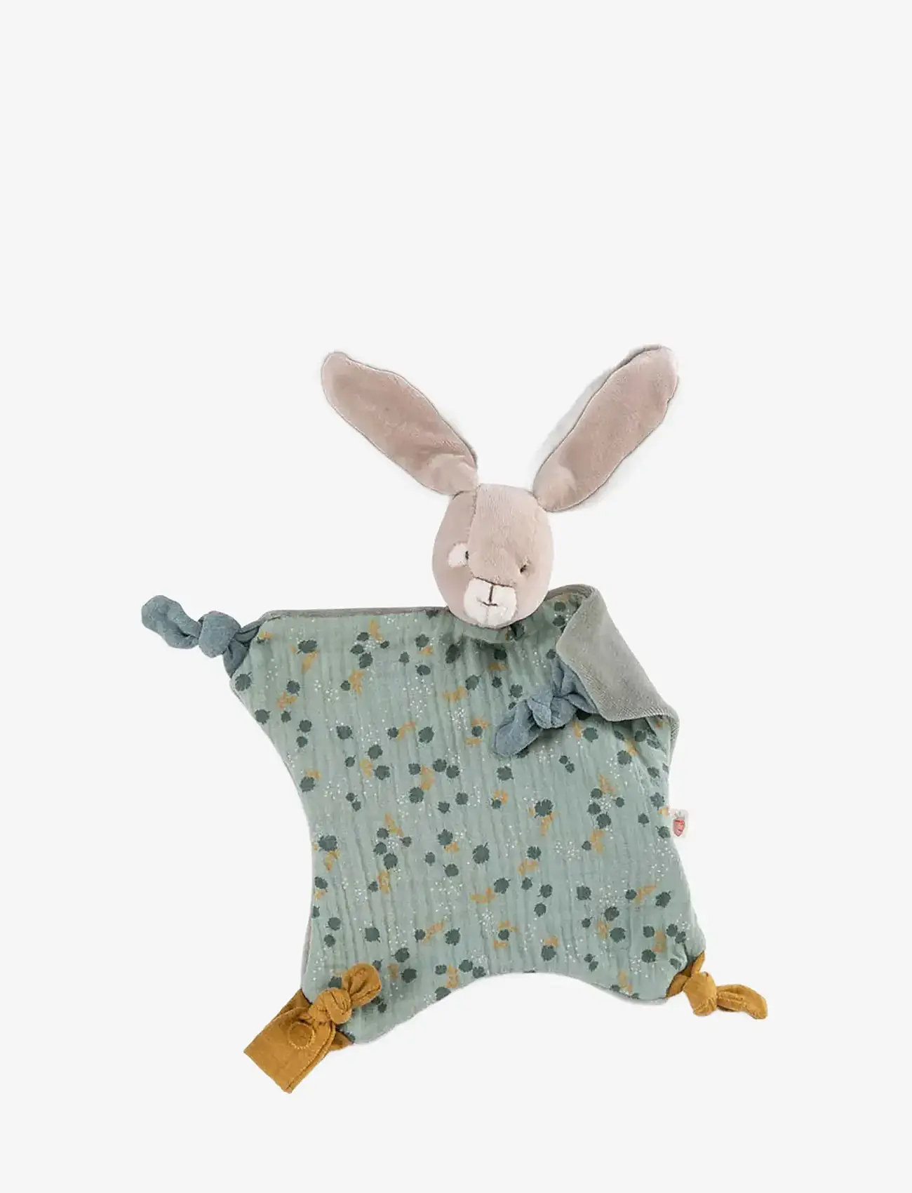 Moulin Roty - Comforter with Rabbit - Sage - Trois Petits Lapins - cuddle blankets - salvie - 1