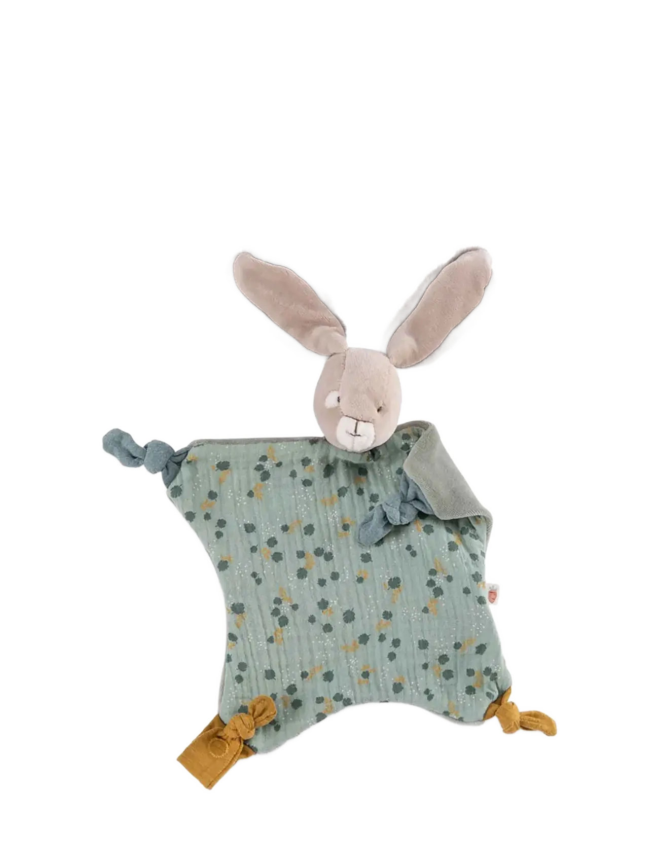 Moulin Roty - Comforter with Rabbit - Sage - Trois Petits Lapins - snuttefiltar - salvie - 1
