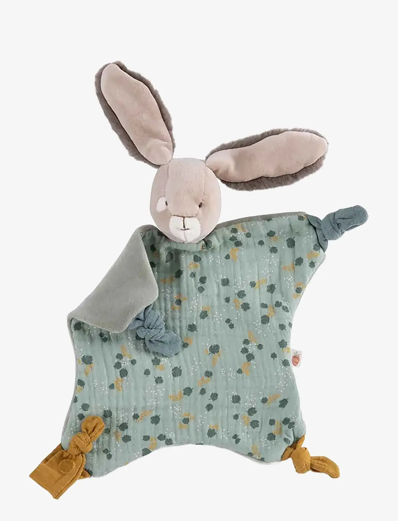 Moulin Roty - Comforter with Rabbit - Sage - Trois Petits Lapins - cuddle blankets - salvie - 2