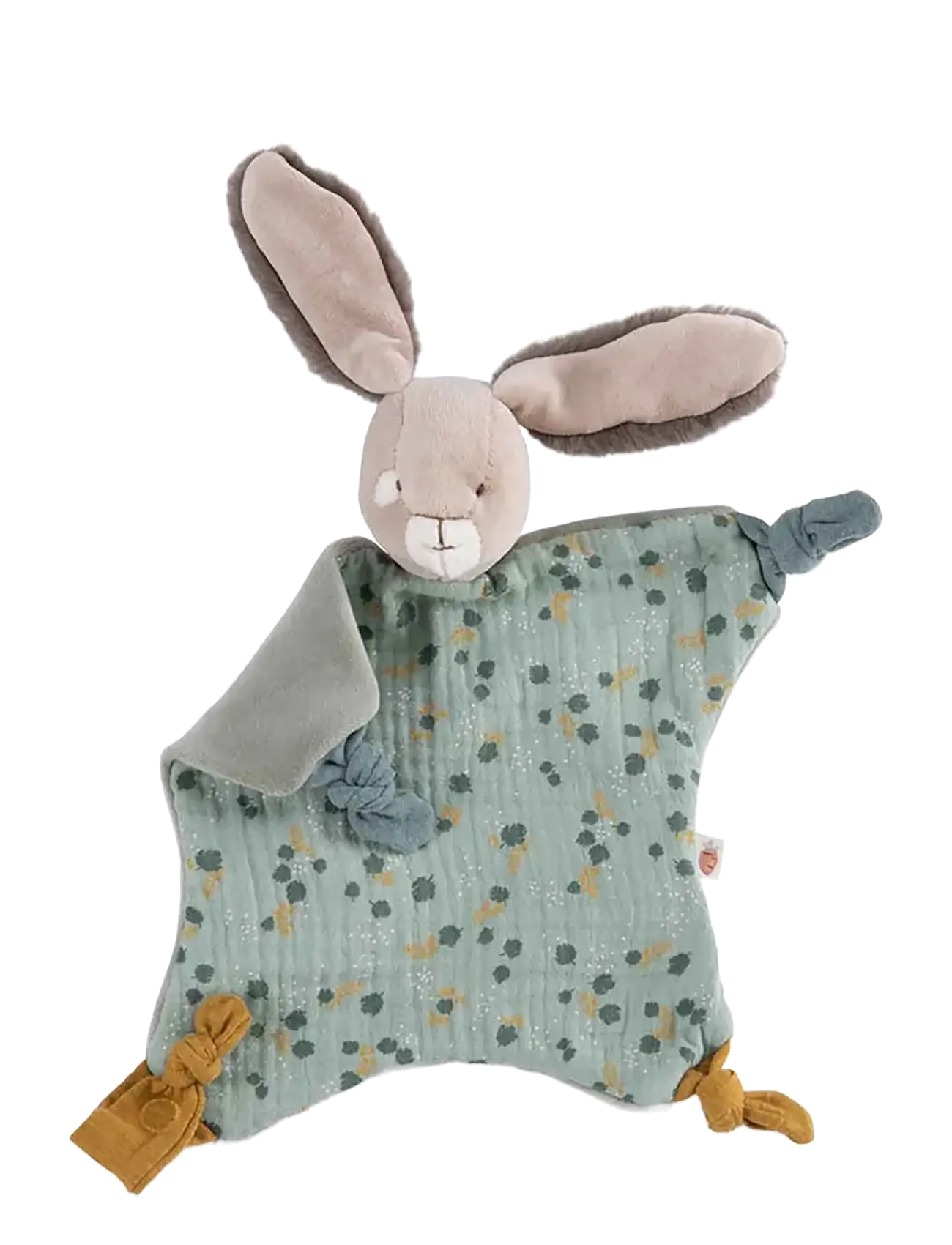 Moulin Roty - Comforter with Rabbit - Sage - Trois Petits Lapins - snuttefiltar - salvie - 2