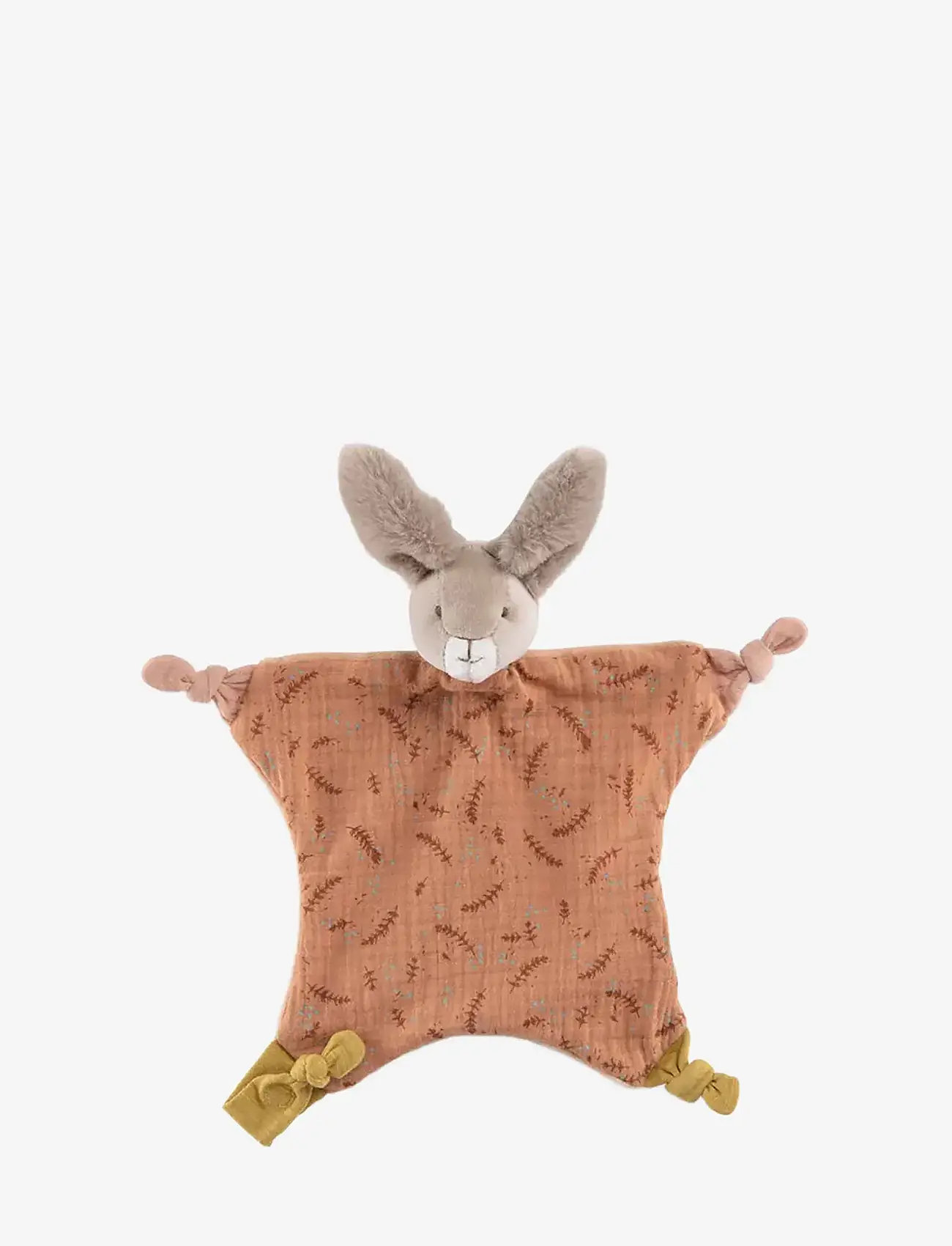 Moulin Roty - Comforter with Rabbit - Clay - Trois Petits Lapins - nusseklude - teracotta - 0