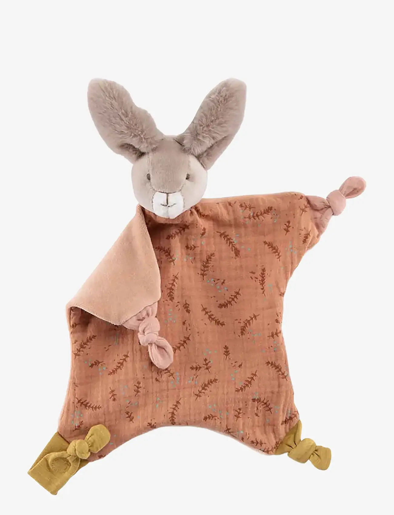 Moulin Roty - Comforter with Rabbit - Clay - Trois Petits Lapins - nusseklude - teracotta - 1