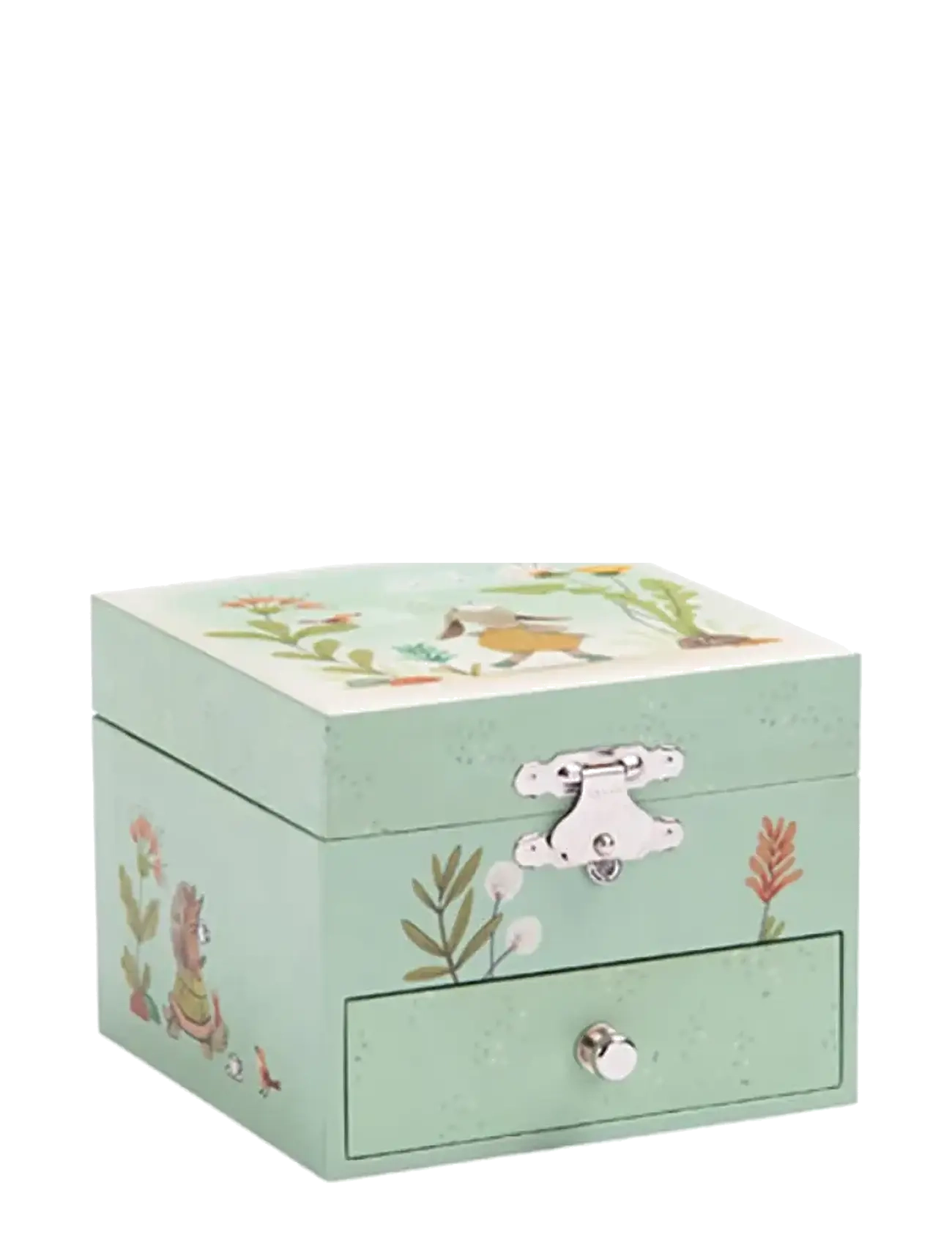Moulin Roty - Musical Jewellery Box - Trois Petits Lapins - smykkeskrin - salvie - 1