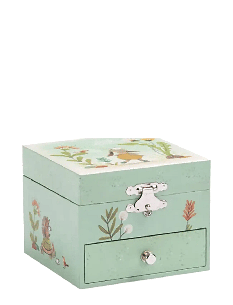 Moulin Roty - Musical Jewellery Box - Trois Petits Lapins - smyckeskrin - salvie - 1