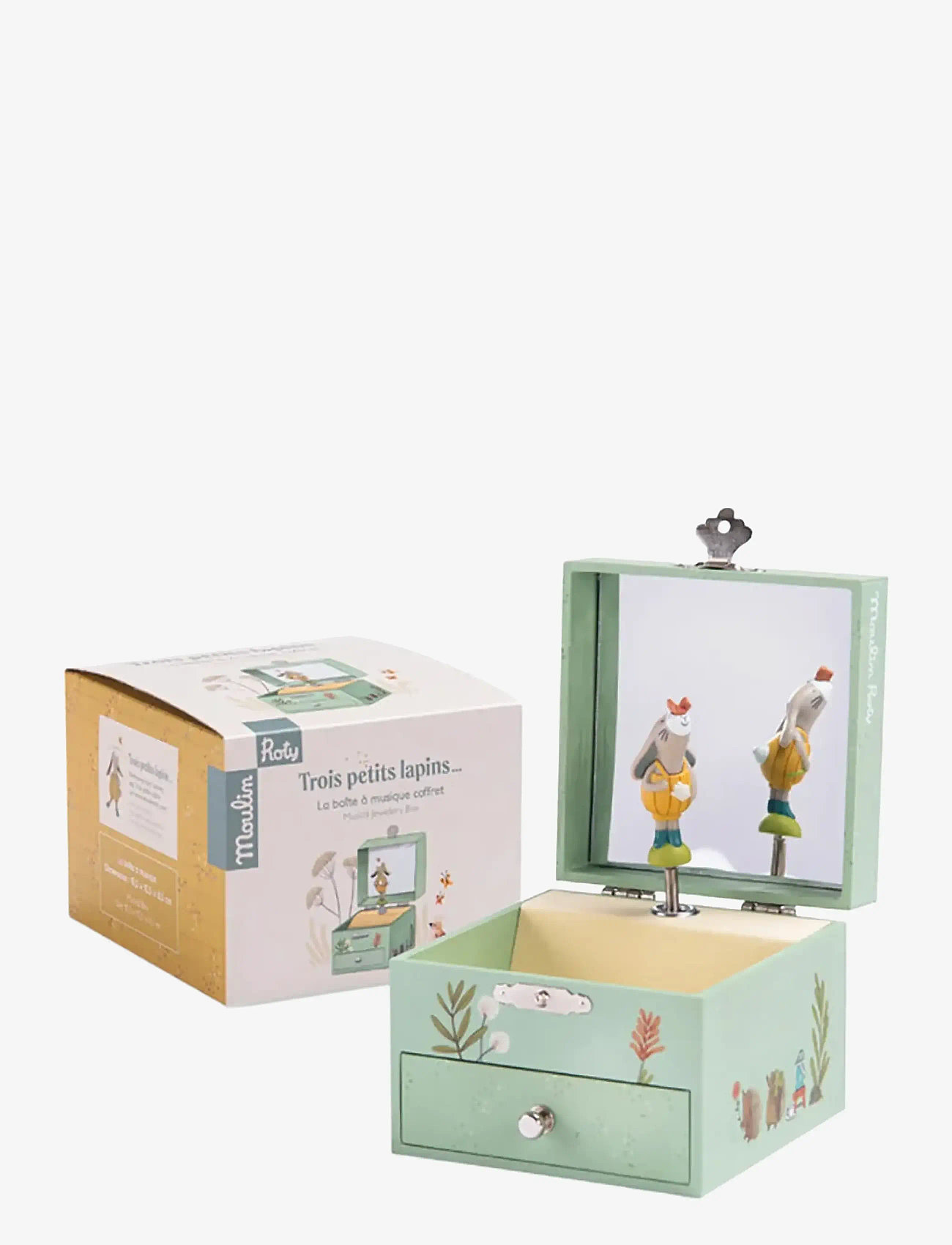 Moulin Roty - Musical Jewellery Box - Trois Petits Lapins - jewellery boxes - salvie - 2