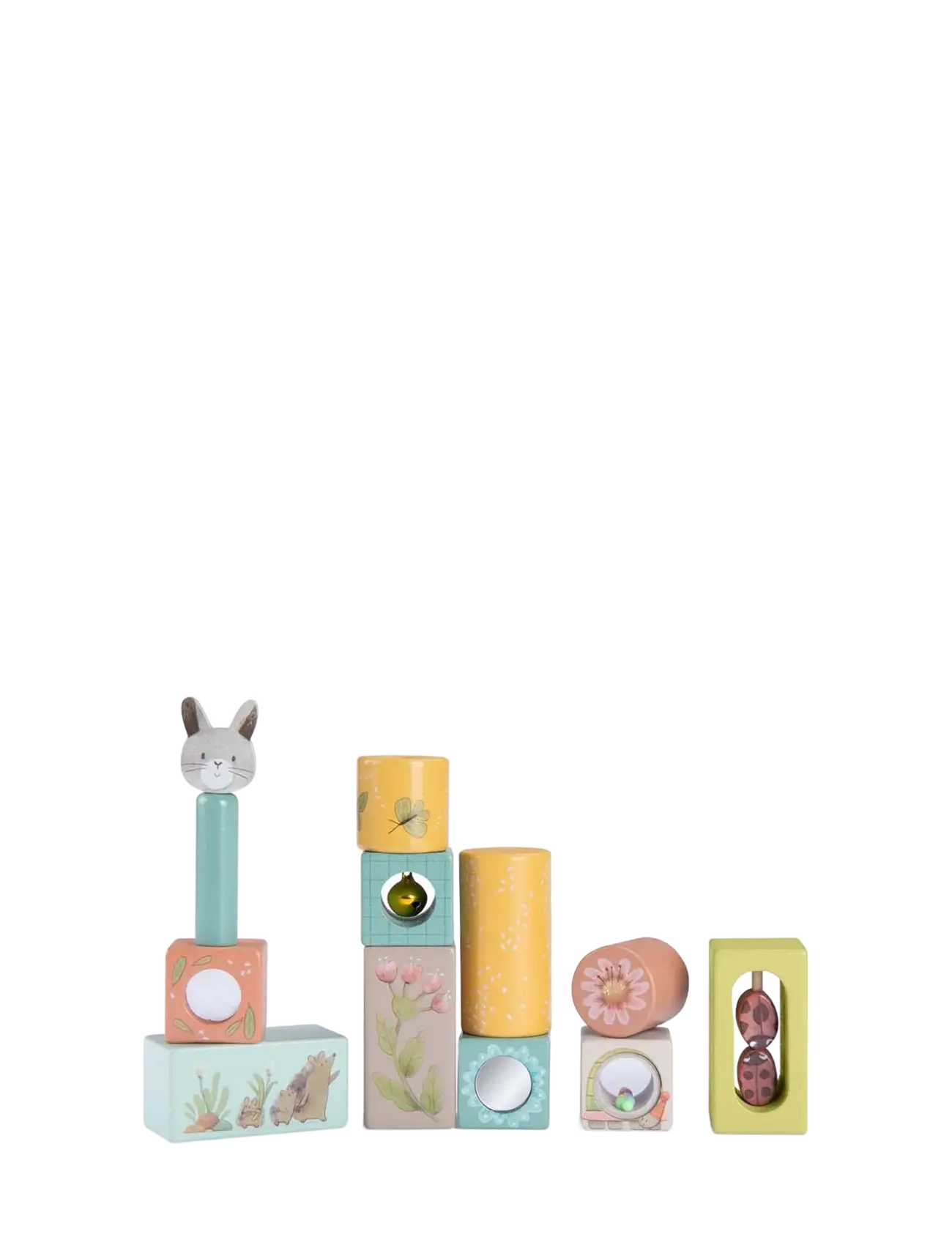 Moulin Roty - Stack-up Activity Cubes - Trois Petits Lapins - stapelbare blokk - multi - 1