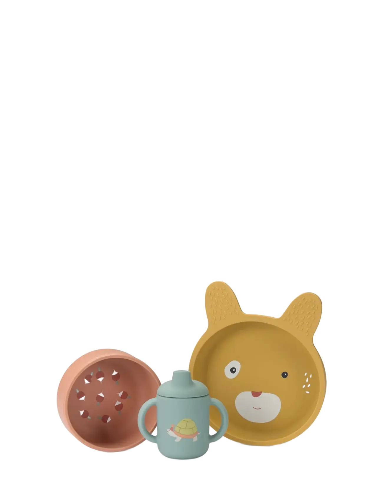 Moulin Roty Toddler Dish Set 3 Pcs Trois Petits Lapins, Dinner Sæt, Multi/mønstret, Str: ONE SIZE