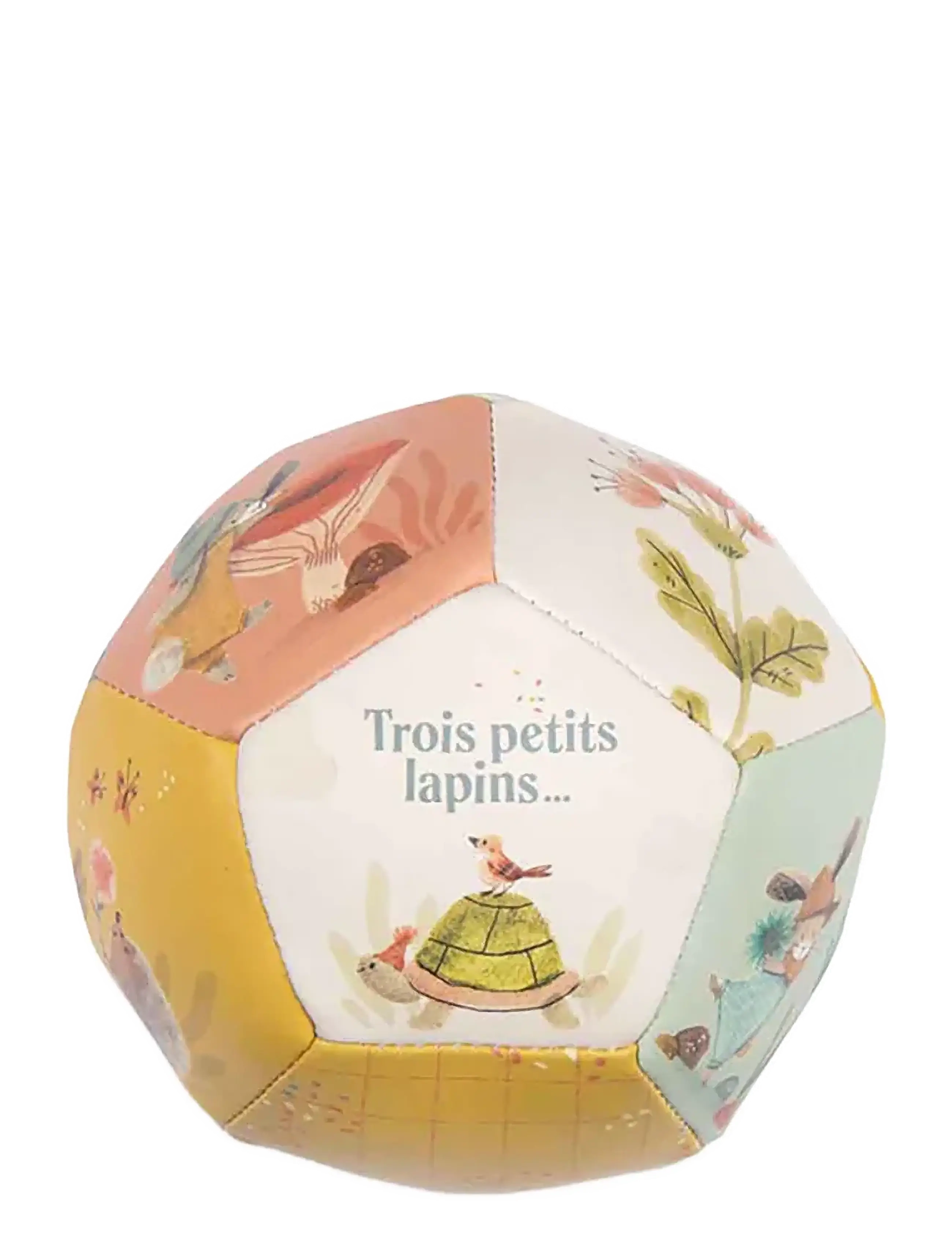 Moulin Roty - Soft Ball 10cm - Trois Petits Lapins - mjuka leksaker - ochre - 1