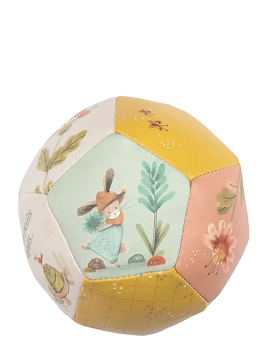 Moulin Roty - Soft Ball 10cm - Trois Petits Lapins - mjuka leksaker - ochre - 2