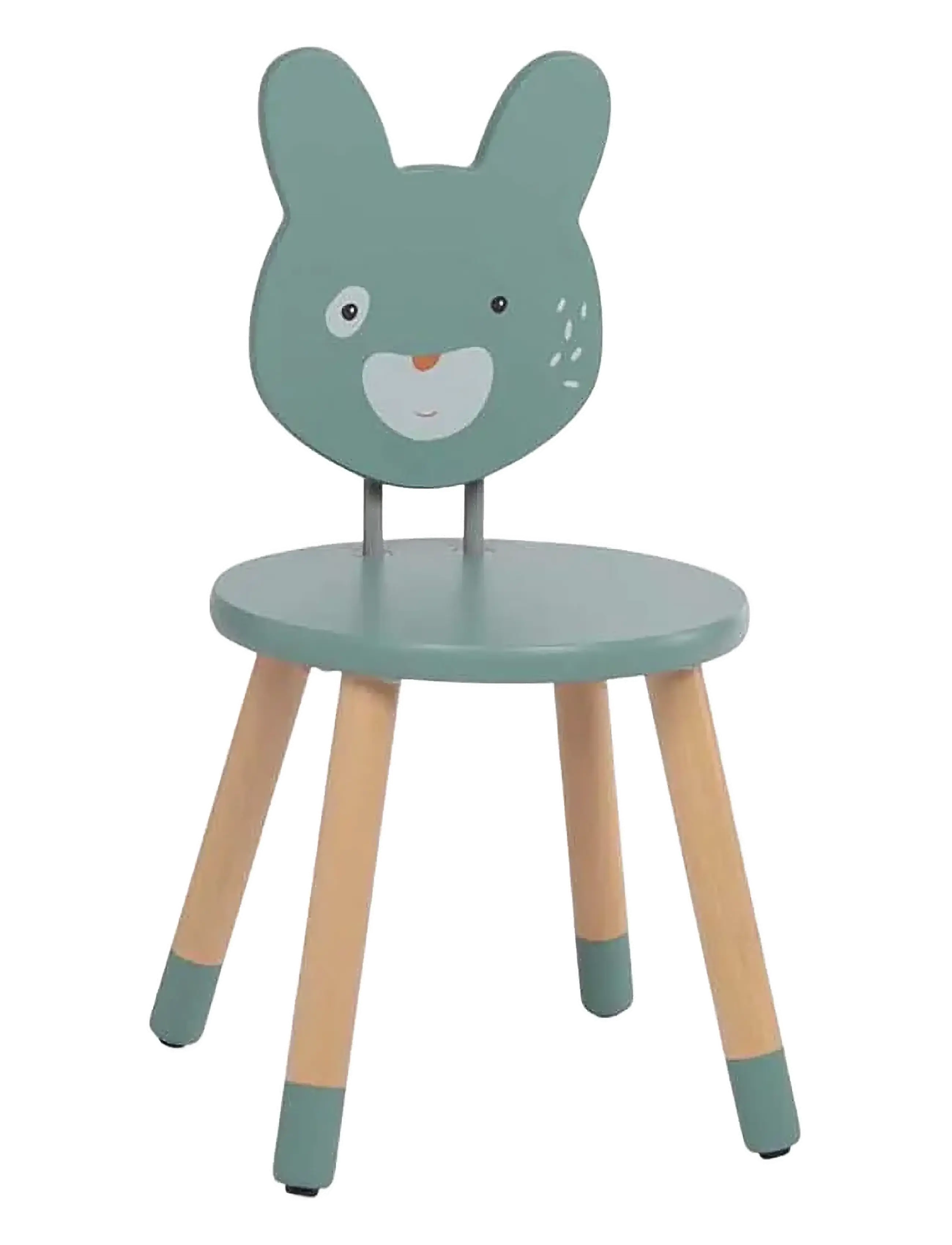 Moulin Roty Children's Furniture - Teal Chair - Trois Petits Lapins, One Size, Multi/patterned, Møbler > Stole Og Skamler, Børn