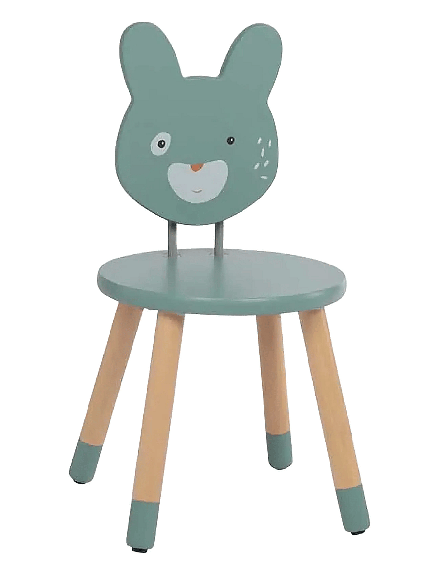 Moulin Roty - Children's Furniture - Teal Chair - Trois Petits Lapins - bord - salvie - 0