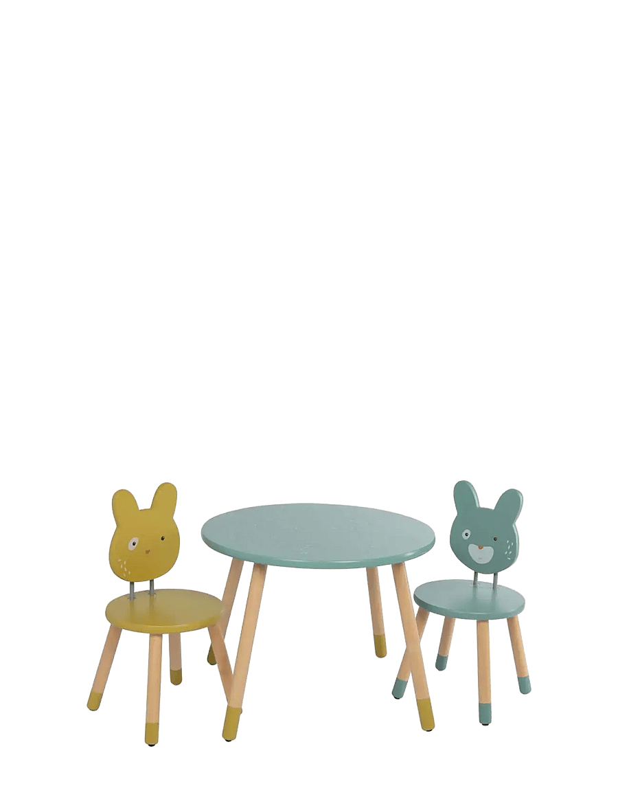 Moulin Roty - Children's Furniture - Teal Chair - Trois Petits Lapins - bord - salvie - 1