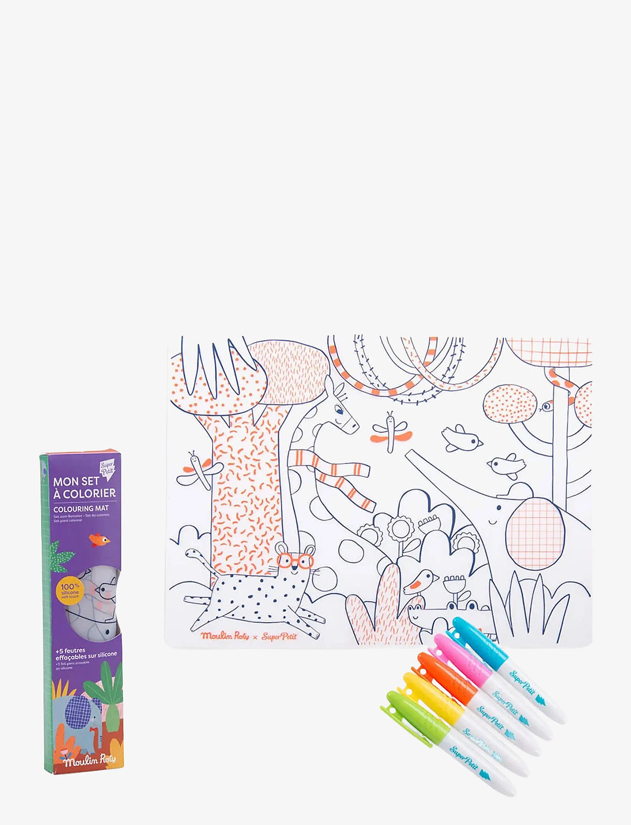 Moulin Roty - Silicone Colouring Set - Les Toupitis - male- & kreabøger - purple - 0