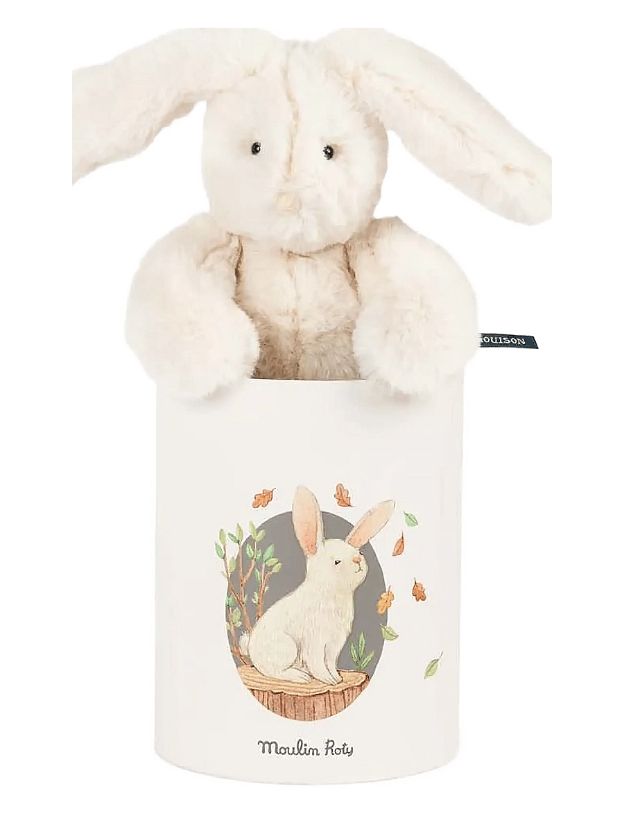 Moulin Roty - Louison the Rabbit 28 cm - Arthur & Louison - tøjdyr - white - 0