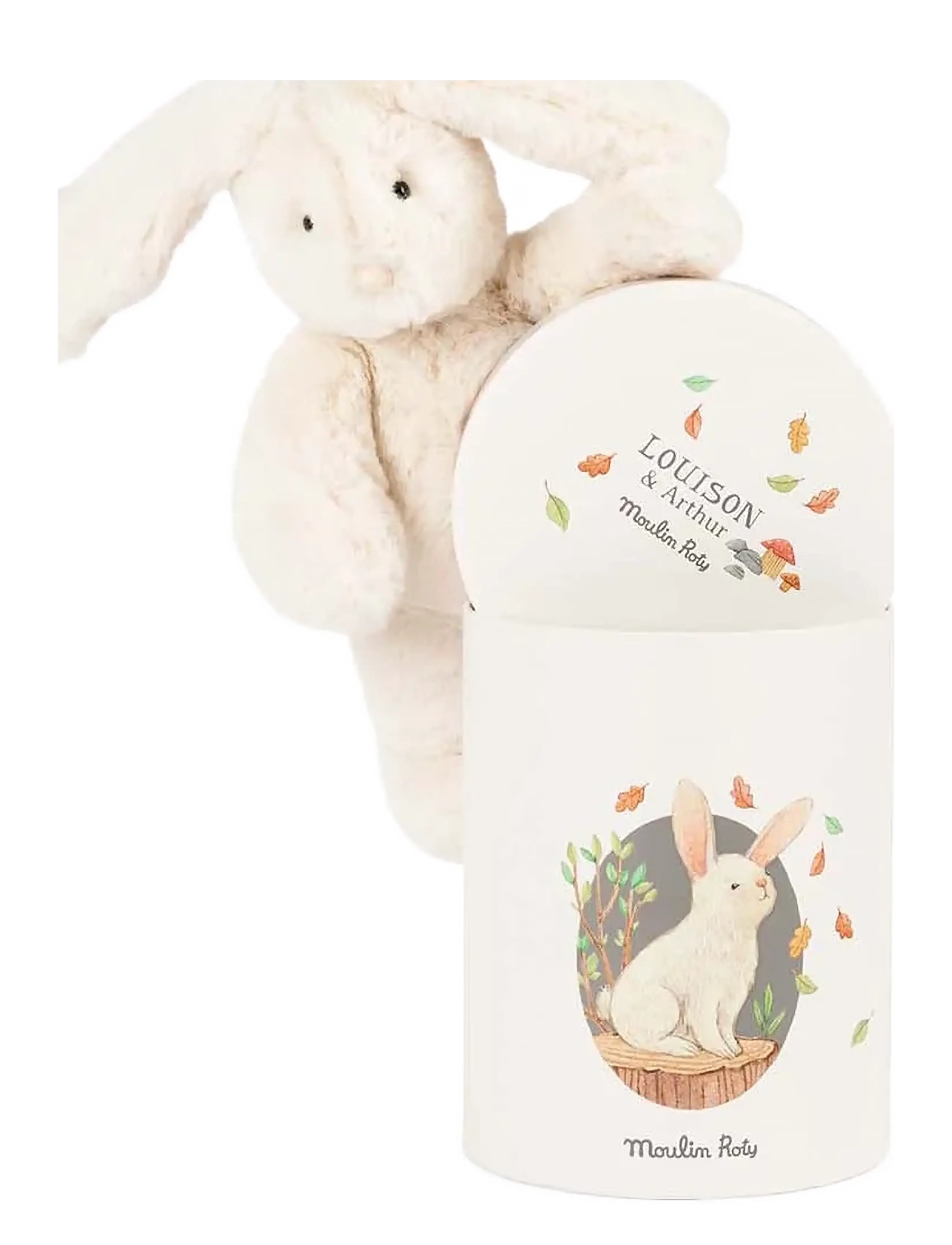 Moulin Roty - Louison the Rabbit 28 cm - Arthur & Louison - mjukisdjur - white - 1