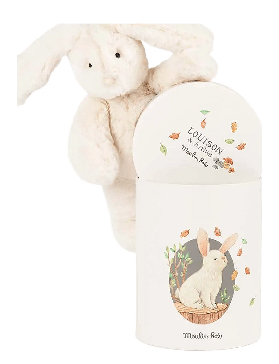 Moulin Roty - Louison the Rabbit 28 cm - Arthur & Louison - tøjdyr - white - 1