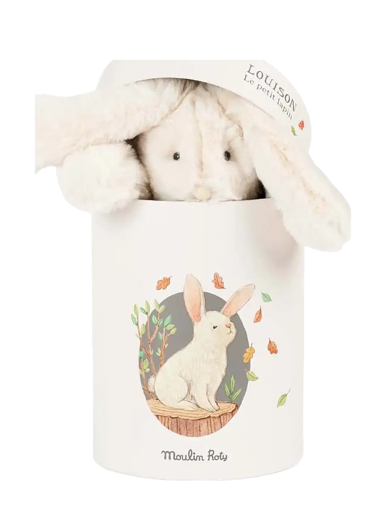 Moulin Roty - Louison the Rabbit 28 cm - Arthur & Louison - mjukisdjur - white - 2