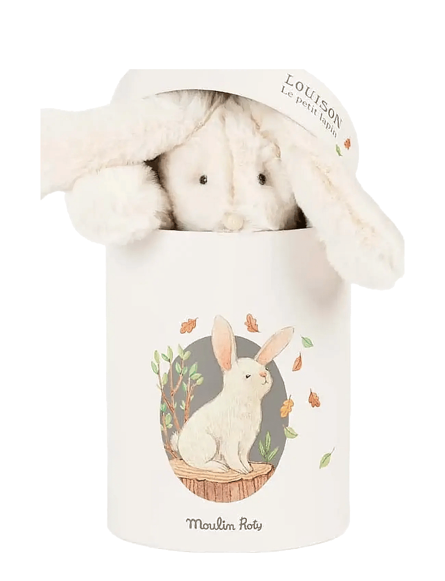 Moulin Roty - Louison the Rabbit 28 cm - Arthur & Louison - tøjdyr - white - 2
