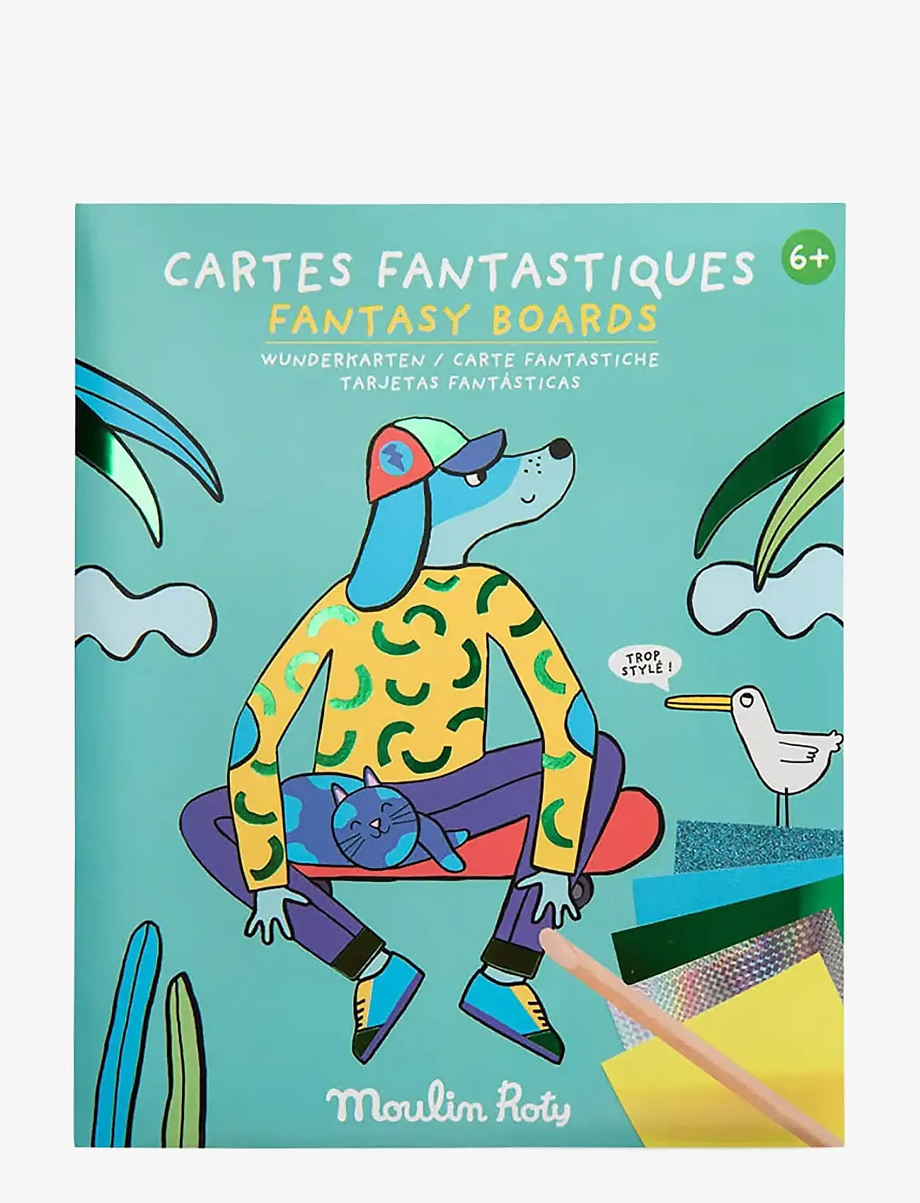 Moulin Roty - Fantasy Boards - Les Loufoques - kreasæt - mint - 1